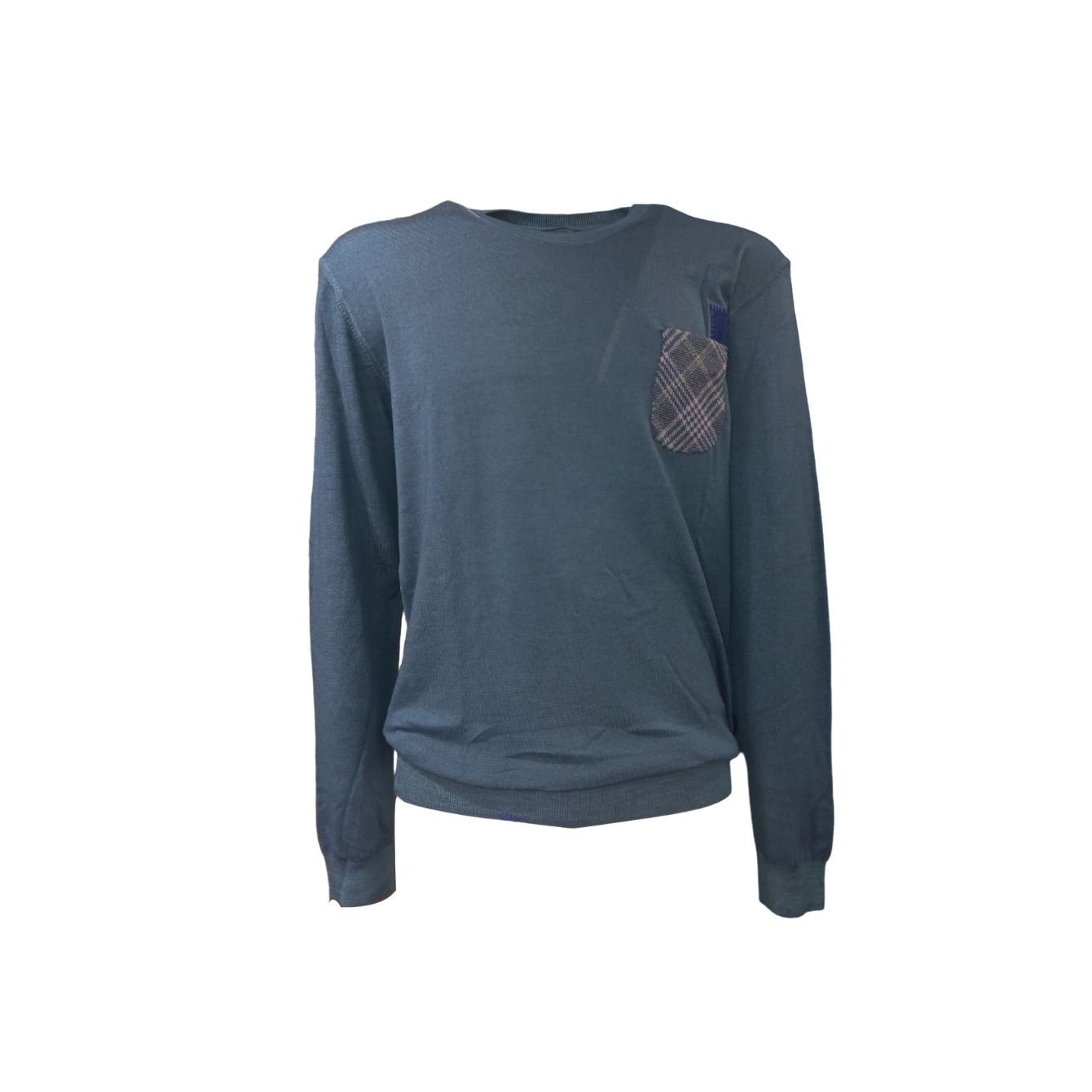 Bob - Round Neck Wool Jersey Leith22 In Blue