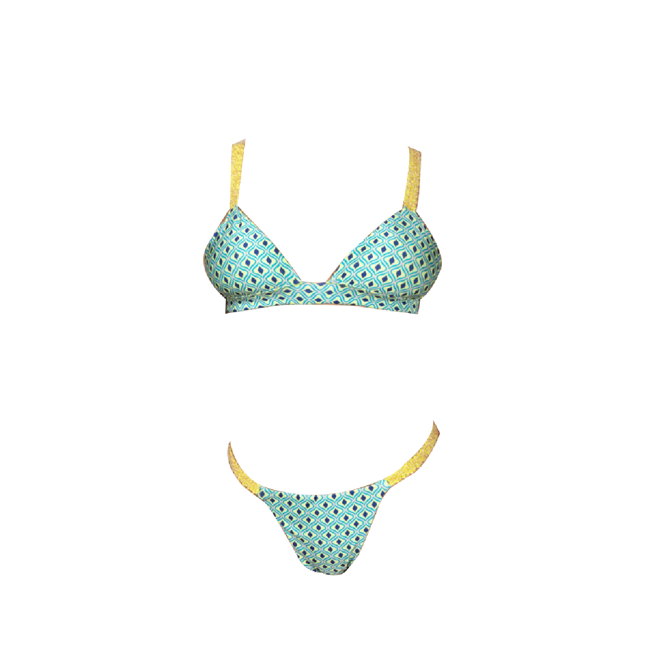 Me Fui - Bikini Triangle Lime azzurro M22-0310X1