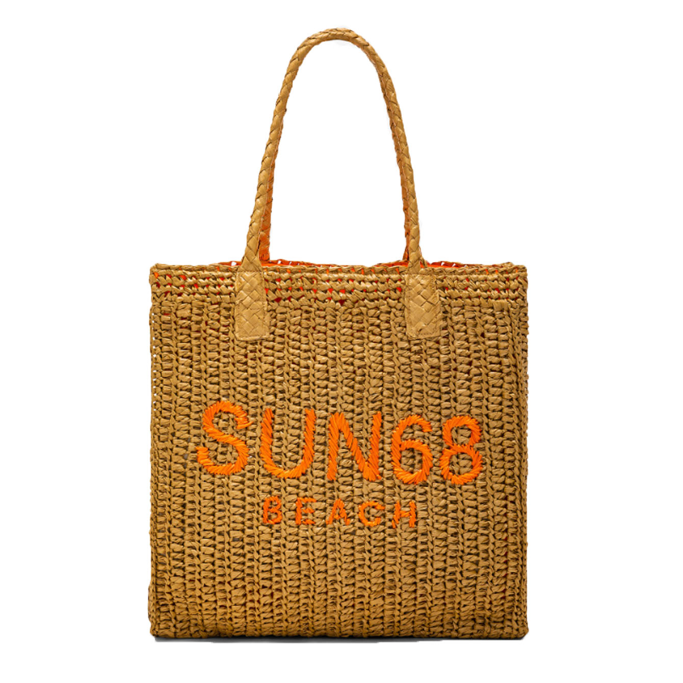 Sun68-beach Sun68 Beach - Big Bag Rafia 1864 Sand/orange X33208