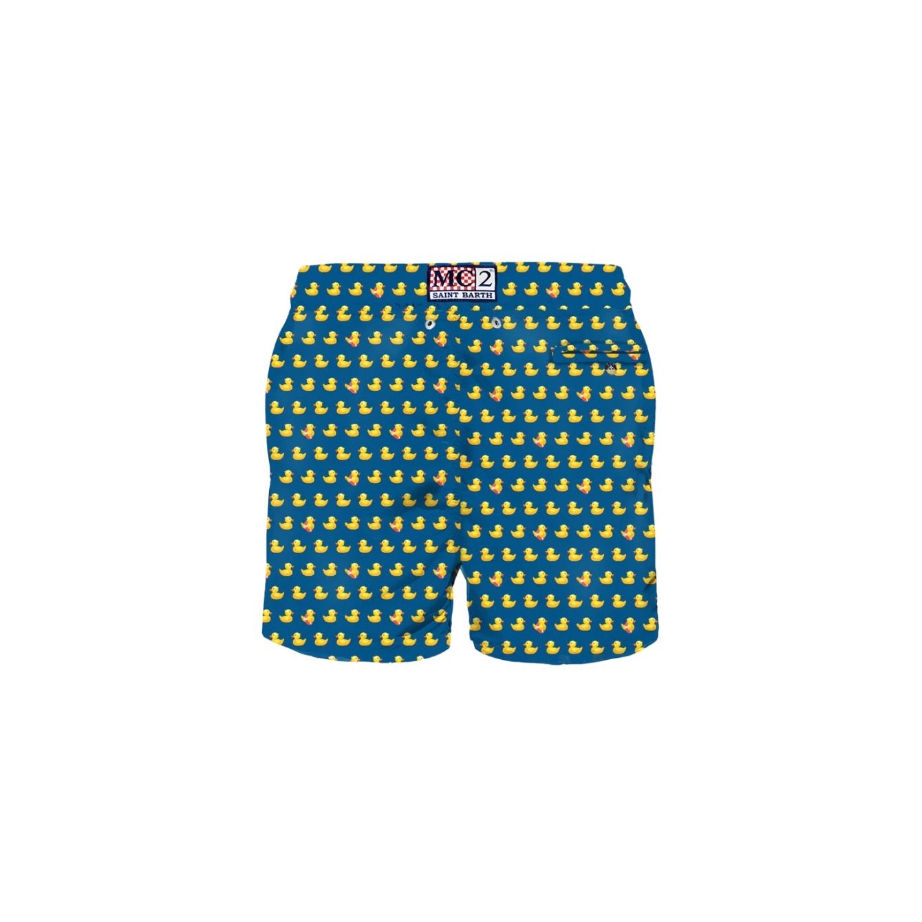 Saint Barth - Boxer Mare Ducky Blue Lighting Micro In Blue