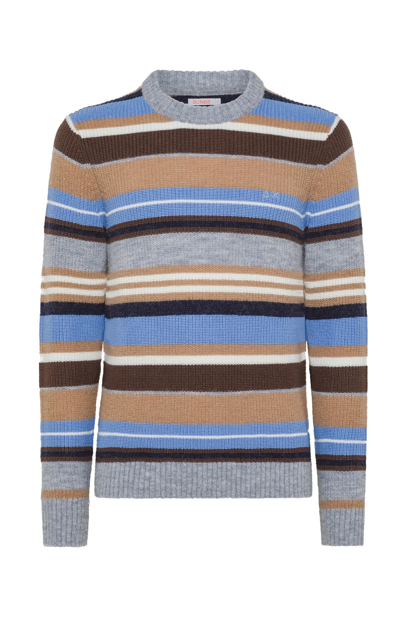 Sun 68 Sun68 - 06 Pullover Light Grey K43158 In Multi