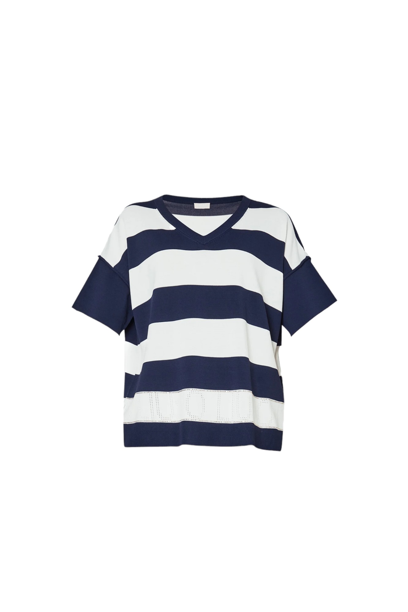 Liujo Liu.jo - D5174 Blue/ivory Jersey Ta4115ms36l In Blue