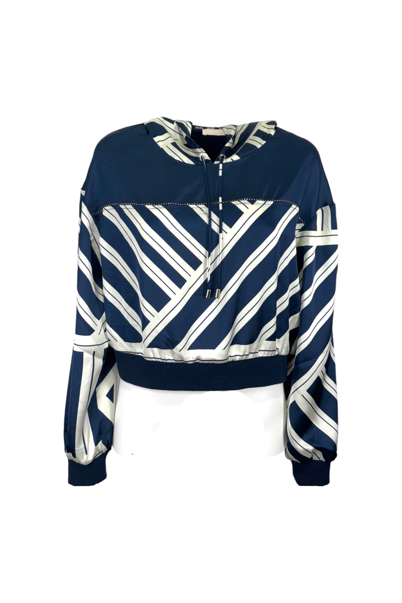 Liujo Liu.jo - N9064 Blue/ivory Sweatshirt Ta4251t3810 In Blue