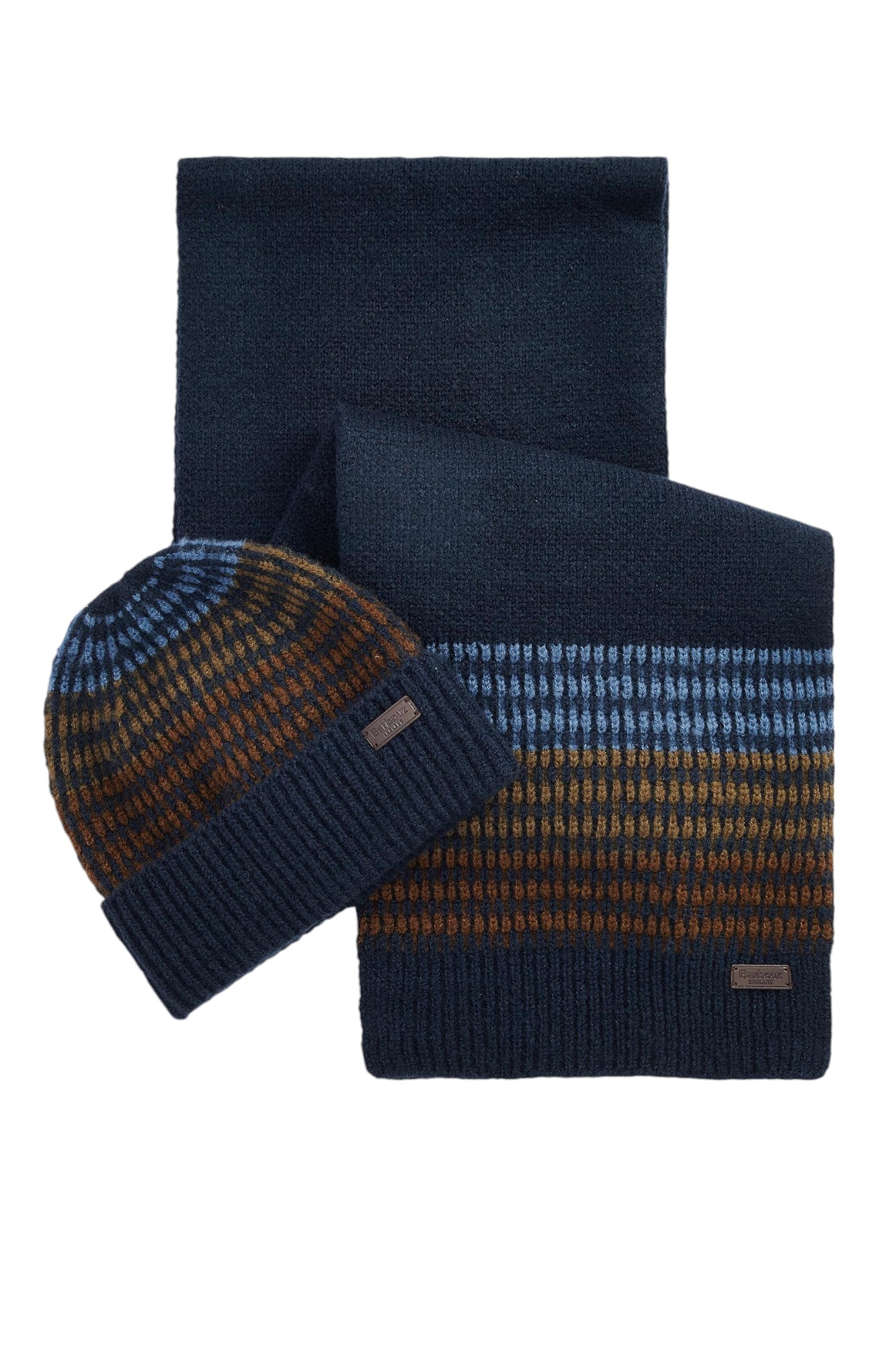 Barbour Men's Scarf And Hat Set  2mmgs0089 In Blue