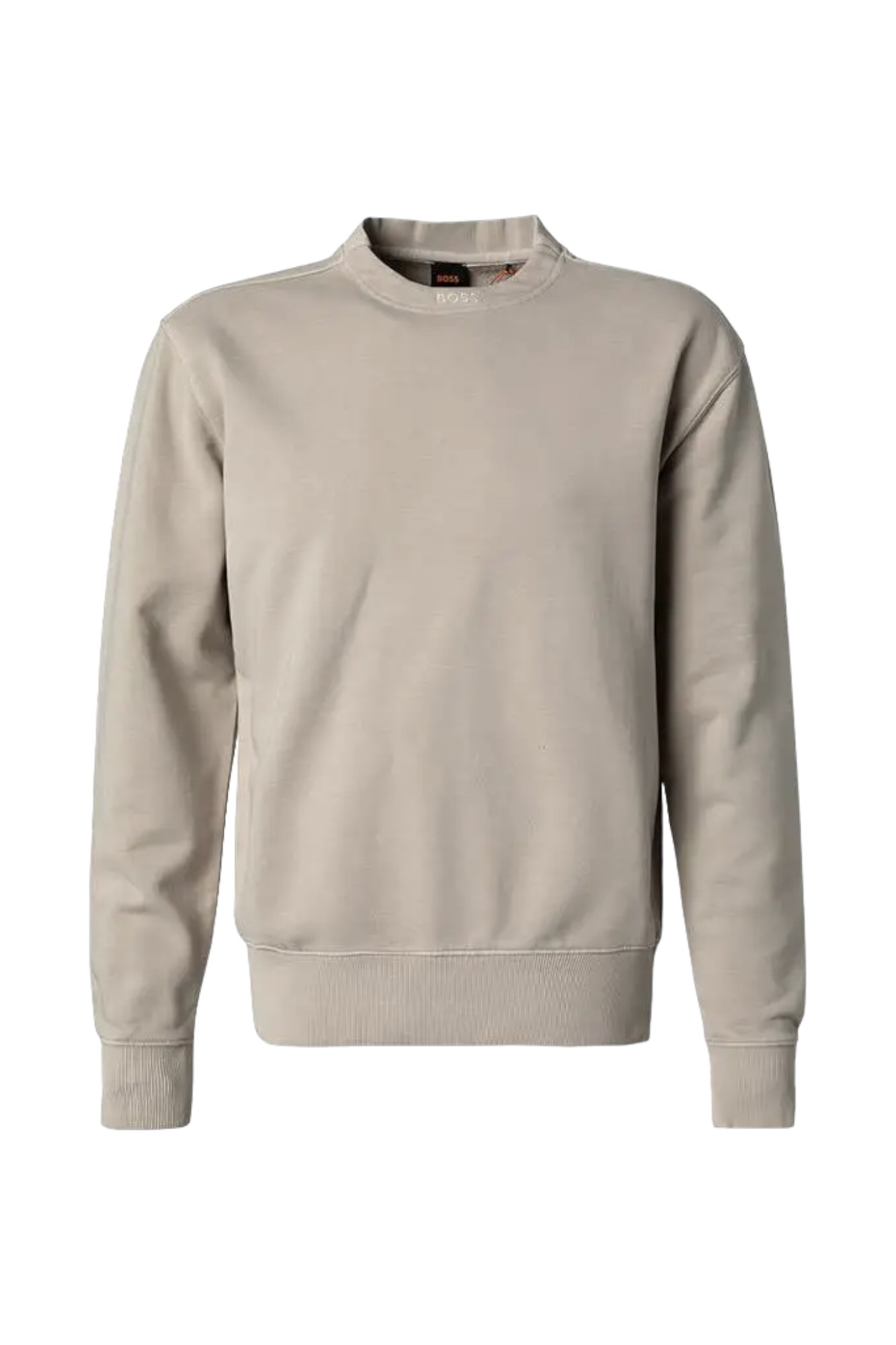 Hugo Boss Men's Crew Neck Sweatshirt Boss 50519718 Light Beige In Neutral