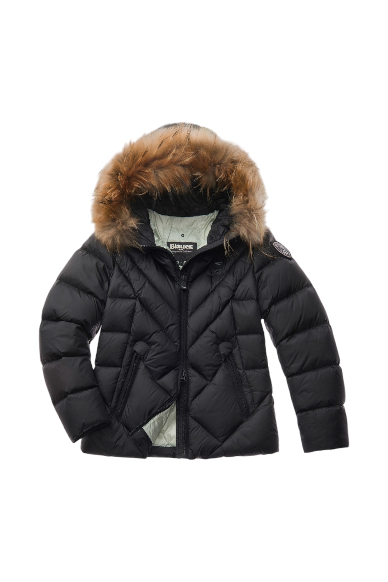 Blauer Women's Down Jacket  24wbldc03051 Black/celeste In Black