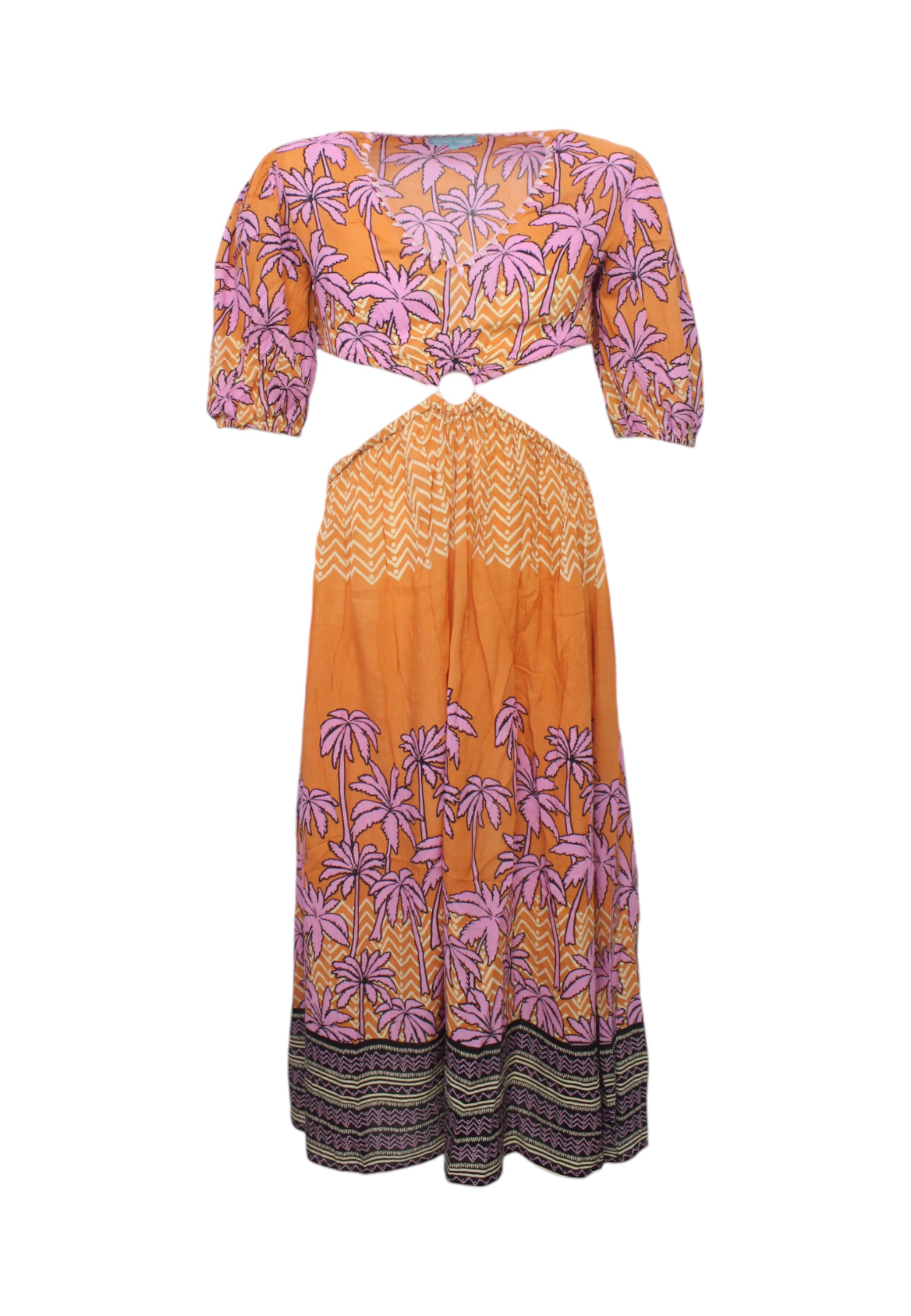 Vacanze Italiane Women's Dress  Vi25031 Multicolor Orange/fuchsia In Orange