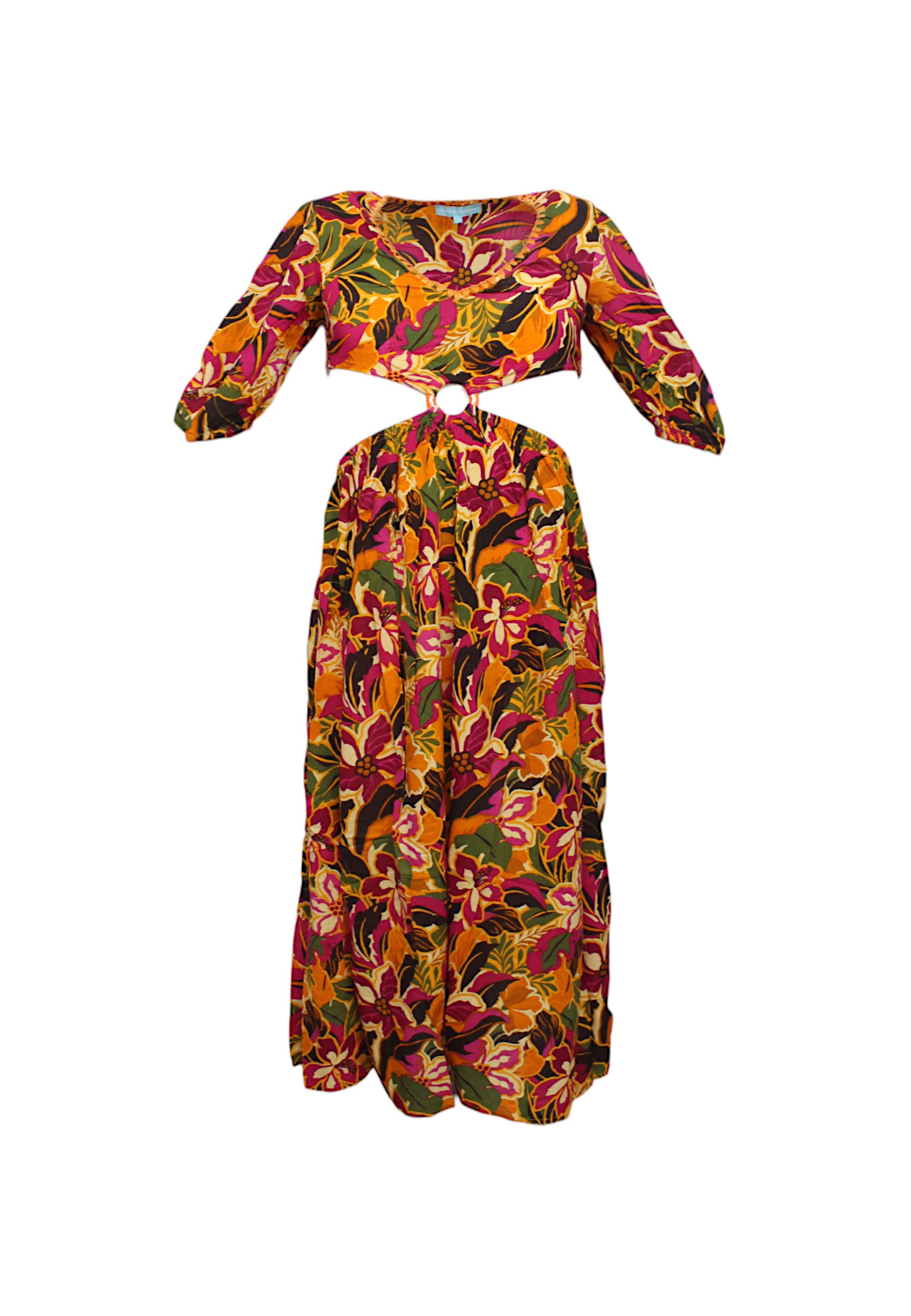 Vacanze Italiane Women's Dress  Vi25055 Multicolor Orange/black In Orange