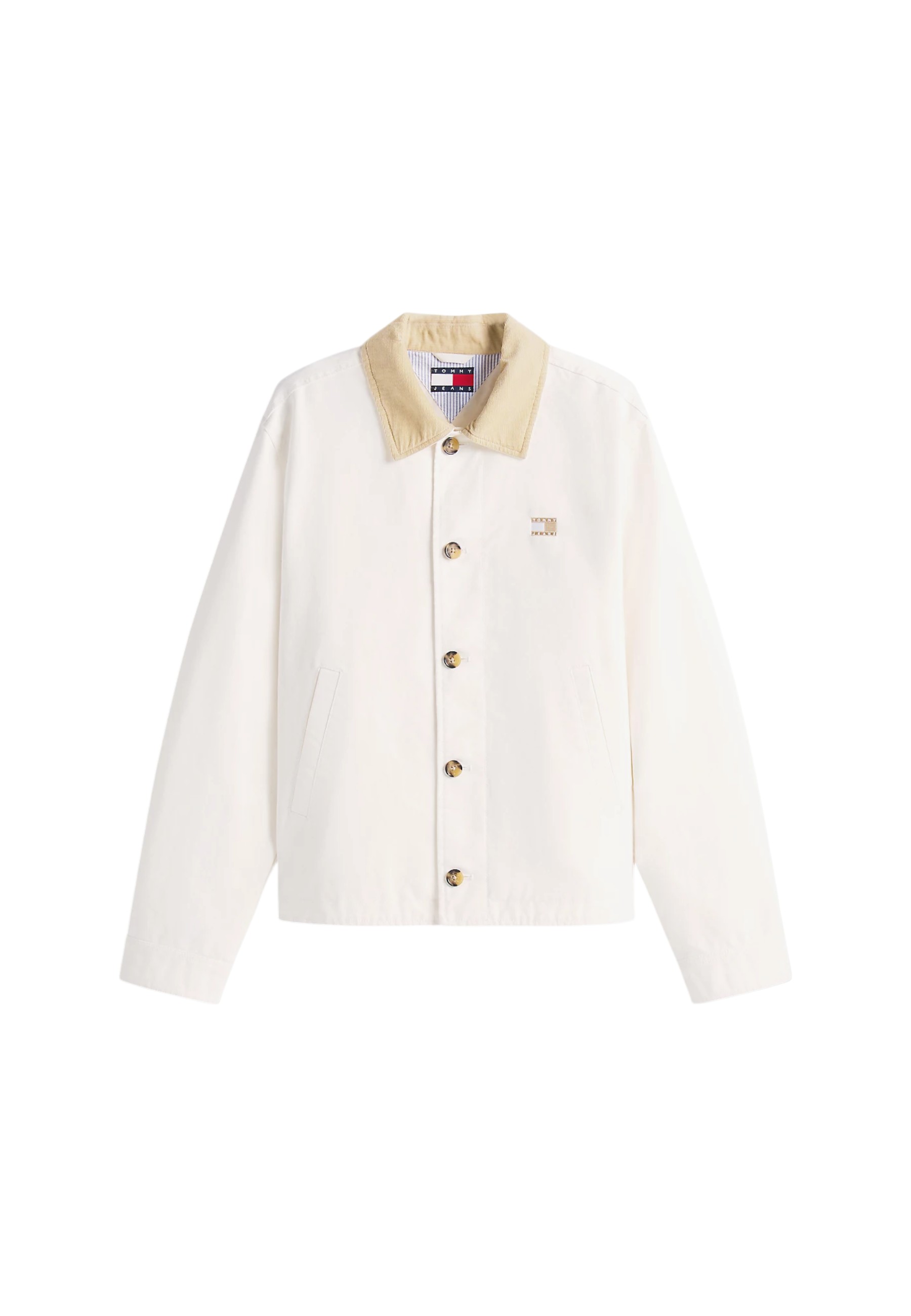 Tommy Hilfiger Men's Jacket Dm0dm21666 Ancient White In White