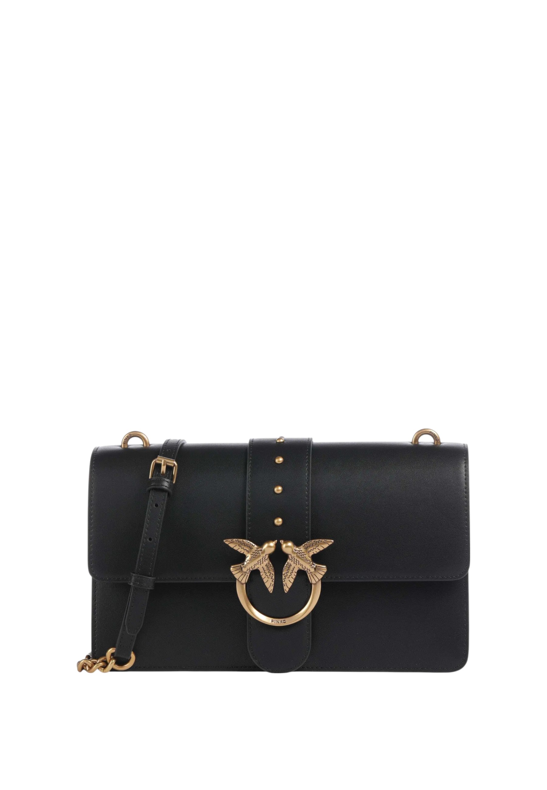 Pinko Love One Slouchy Crossbody Bag In Black