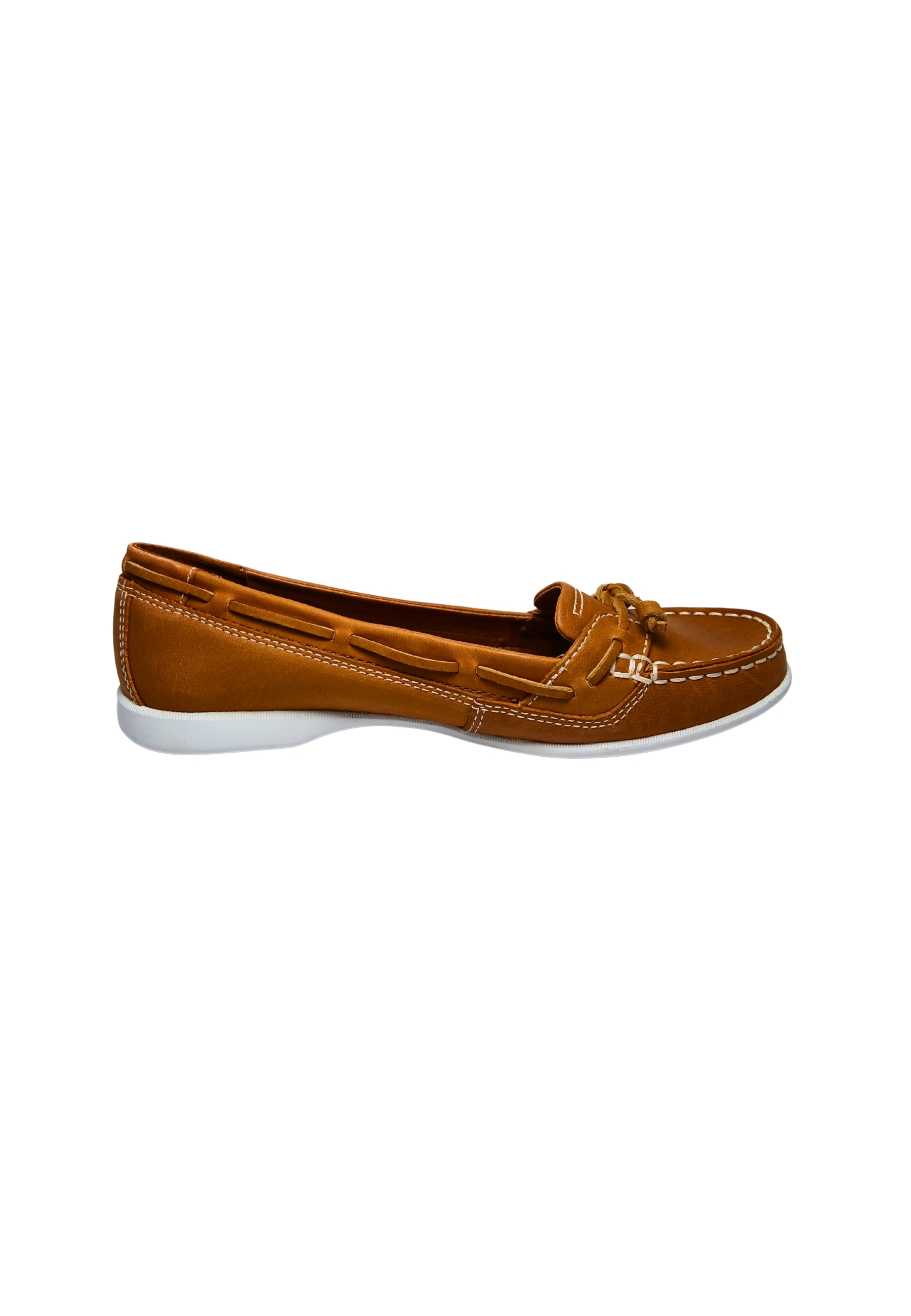 Sebago Women's Shoes  Leather Moccasin, Solid Color, Round Toe, Rubber Sole, Narrow Toe In Brown