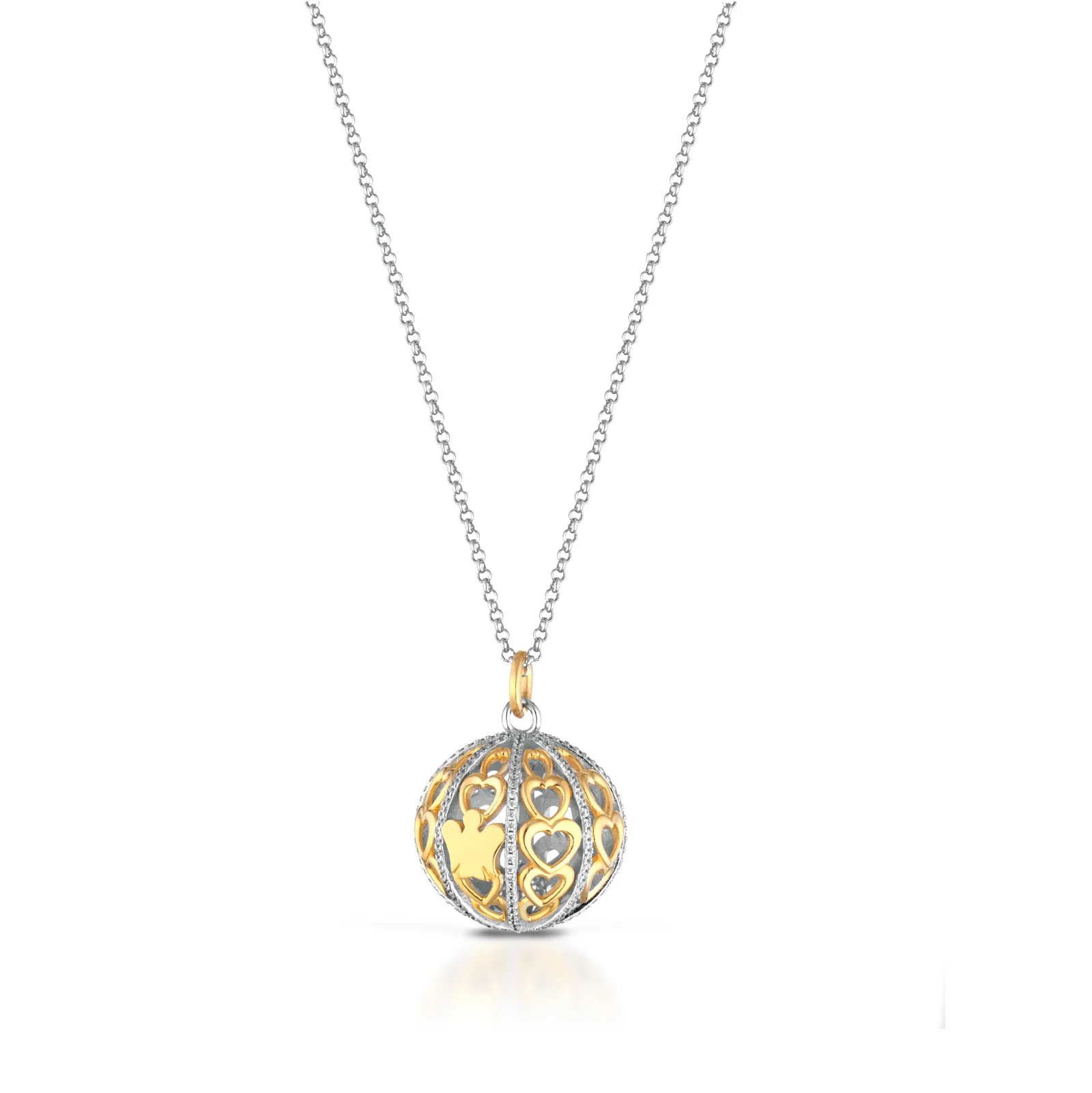 Necklace with hearts Woman Roberto Giannotti Call Angels SFA160