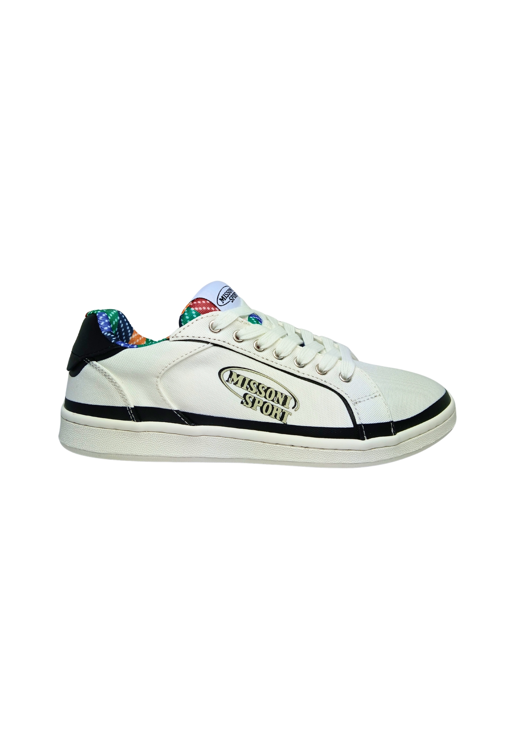 Missoni Sport Shoes Adult Unisex Low Sneakers White+black In Multi