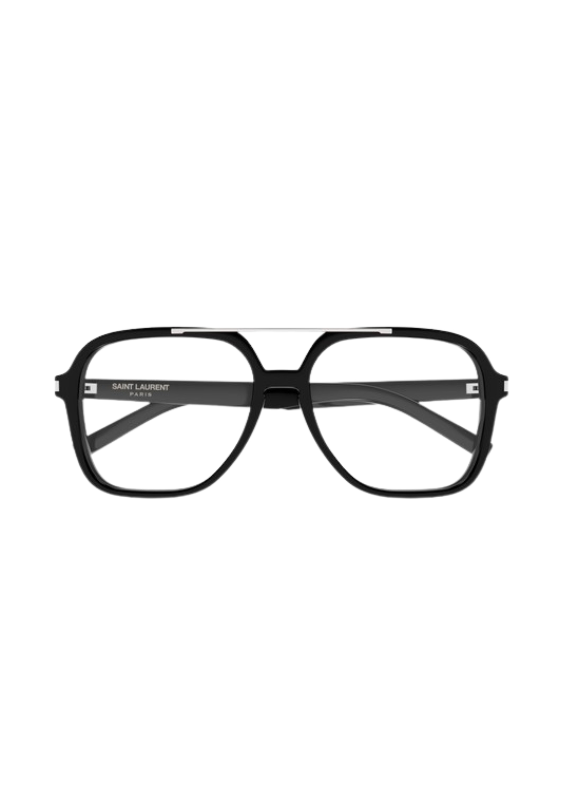 SAINT LAURENT Damen SAINT LAURENT SL 545 OPT 001 Optische Fassungen Acetat Schwarz Transparent Quadratisch  Antiriflesso