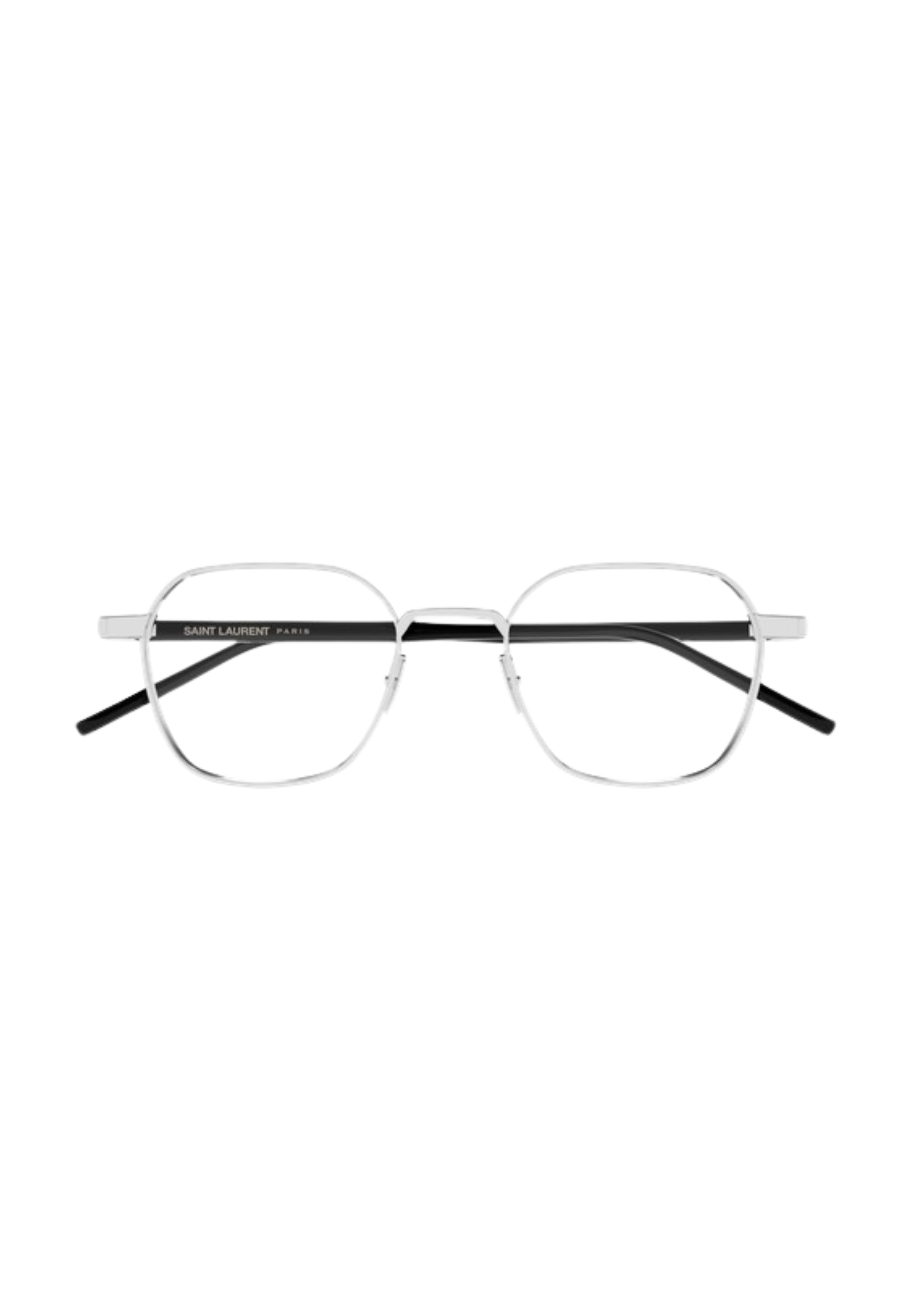 SAINT LAURENT Unisex SAINT LAURENT SL 883 005 Optische Fassungen Metall Silber Transparent Rund  Antiriflesso