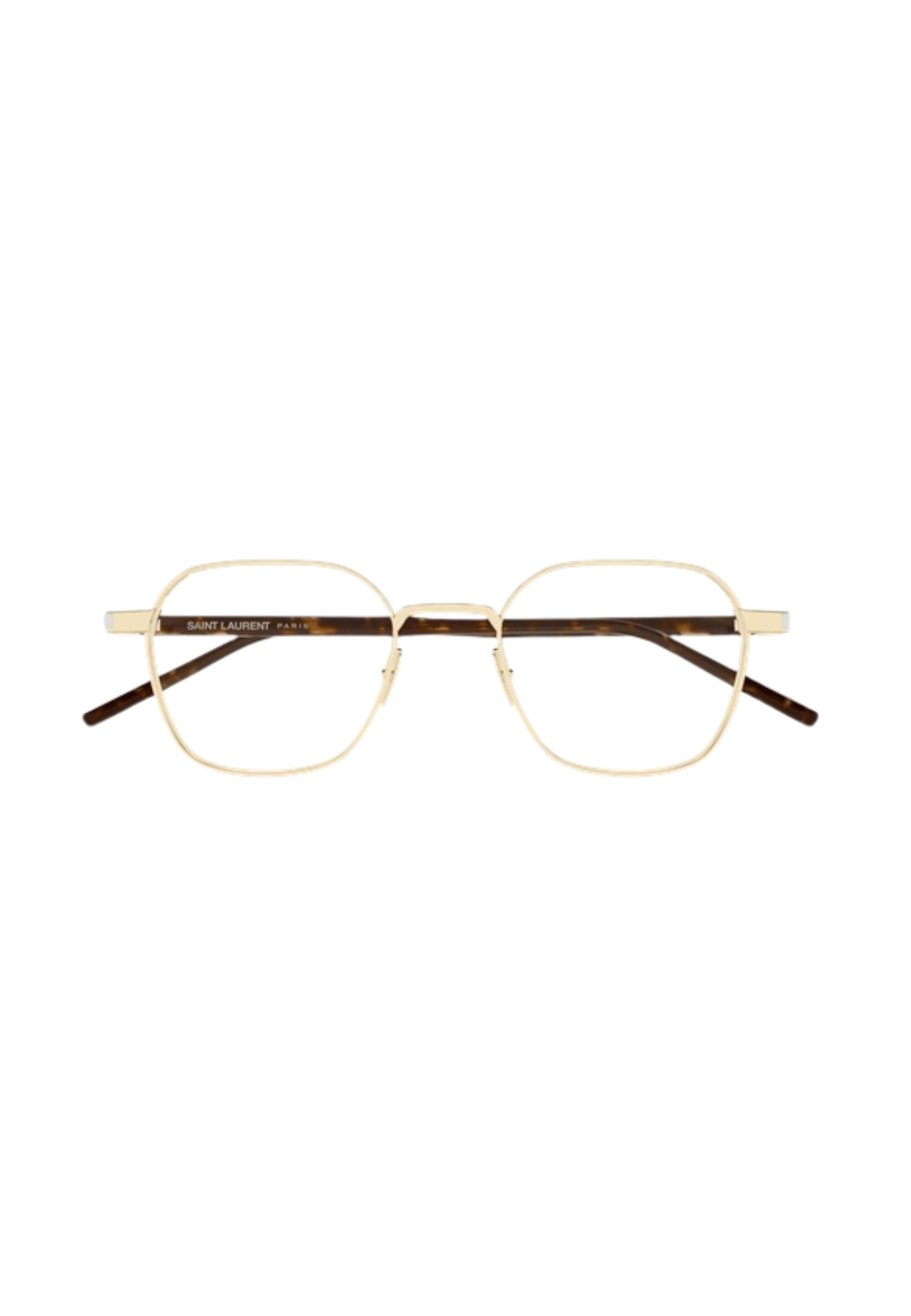 SAINT LAURENT Unisex SAINT LAURENT SL 883 006 Optische Fassungen Metall Gold Transparent Rund  Antiriflesso