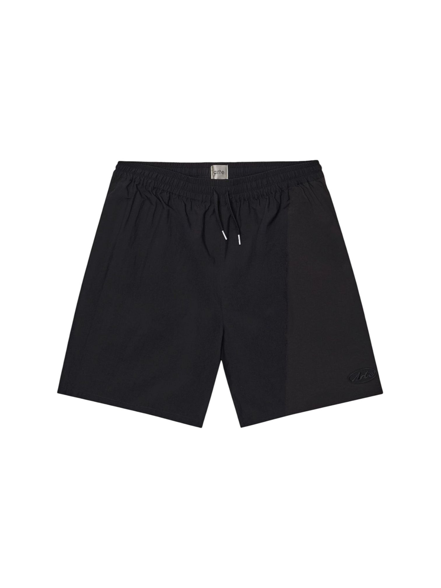 Arte Antwerp Distorted shorts pantaloncini corti in nylon leggero con elastico in vita - black