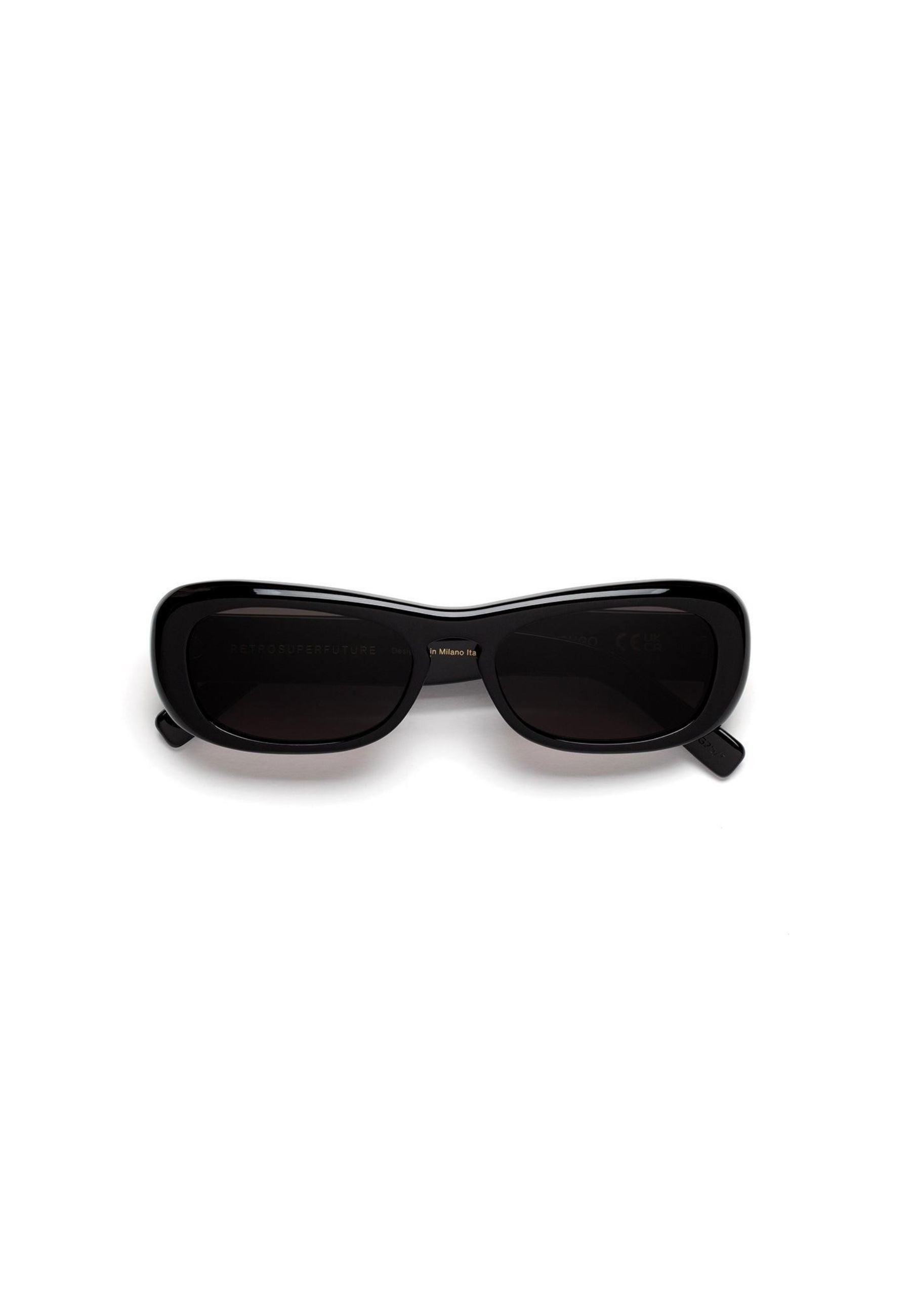 Retrosuperfuture Unisex Retrosuperfuture PK5 SUGO BLACK Sonnenbrillen Acetat Schwarz Schwarz Quadratisch Normal