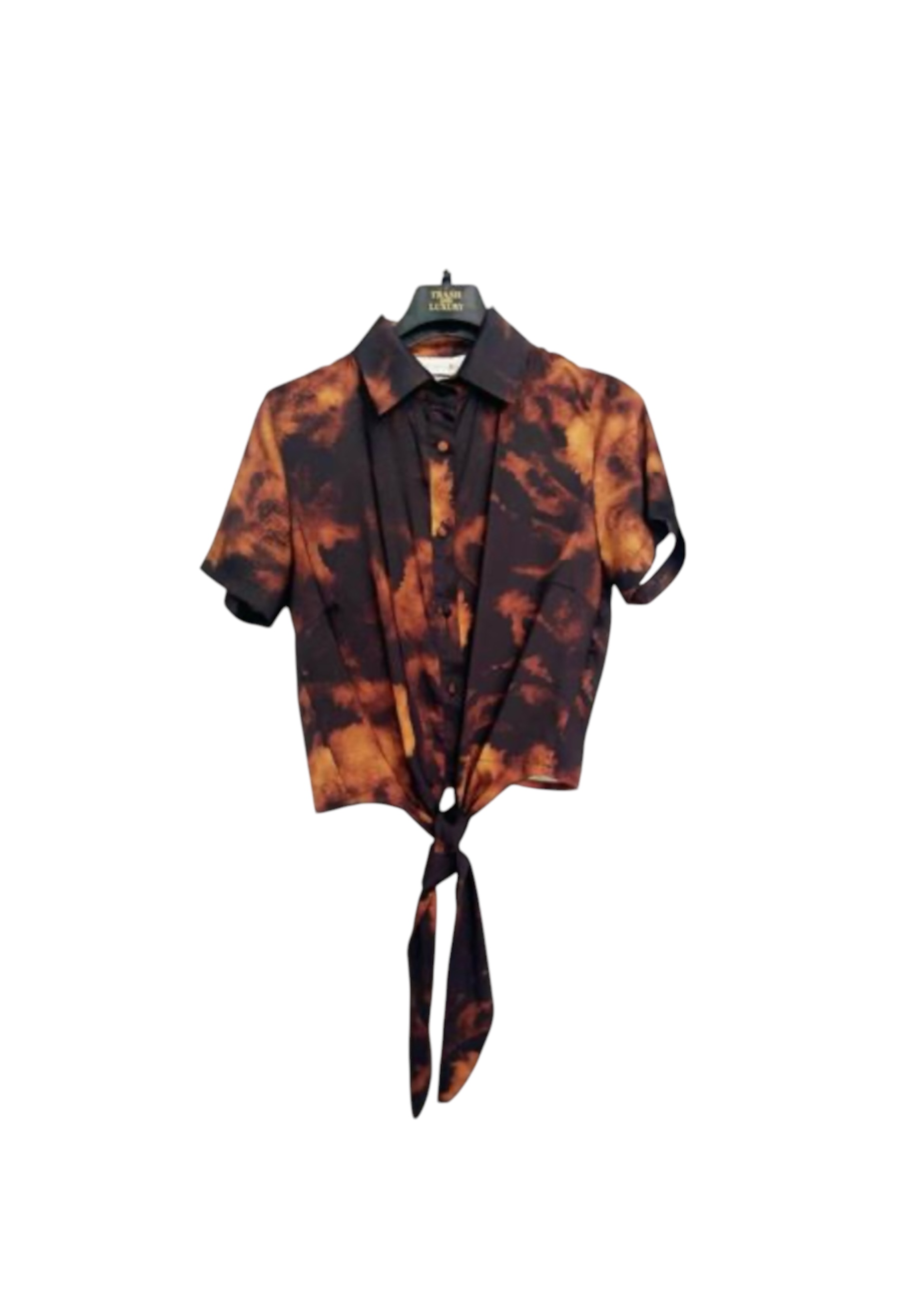 Short shirt with knot Woman Trash And Luxury fantasy tie dye