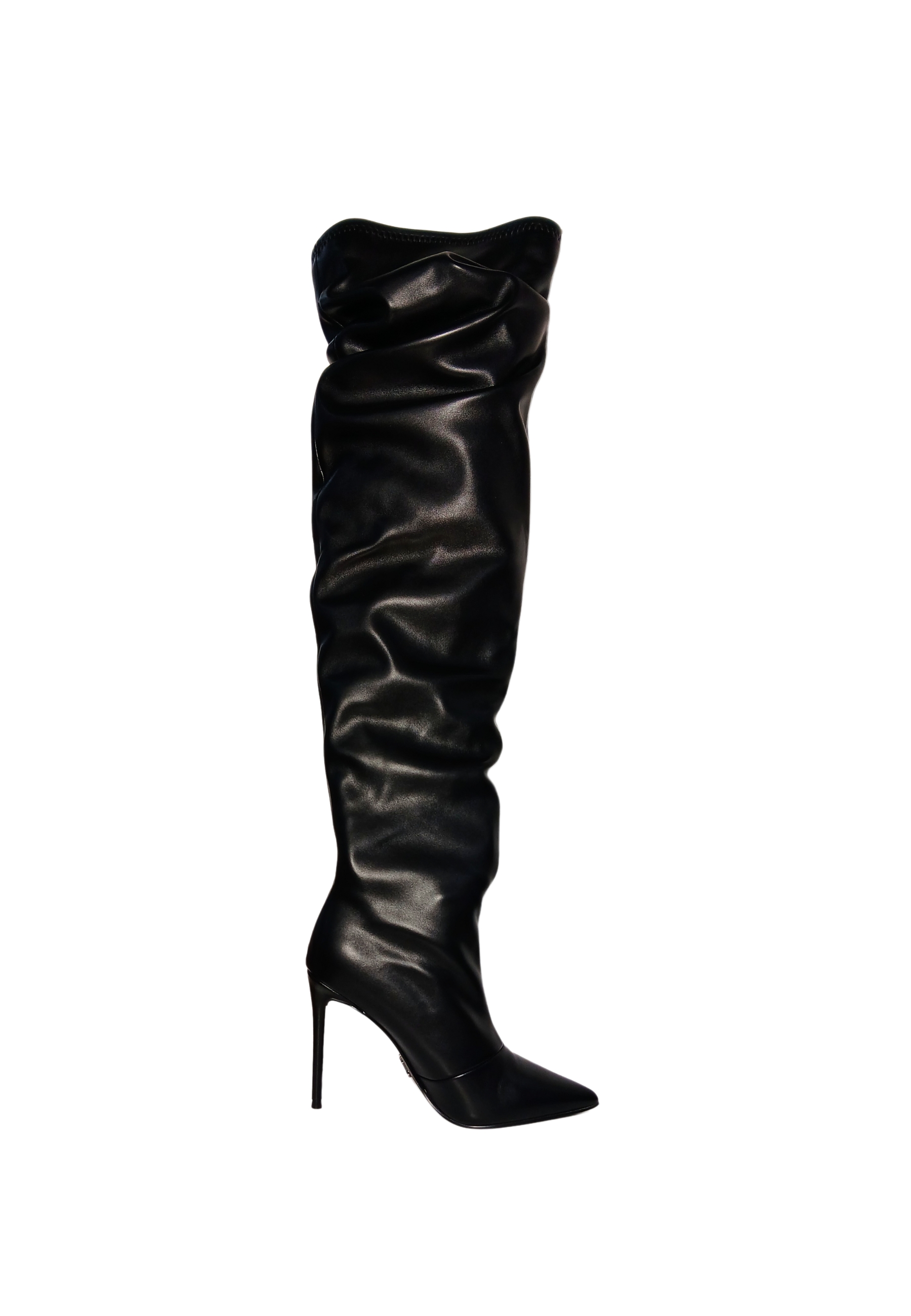 Scarpe Donna Steve Madden Vanguard Black-stivale con tacco da sopra al  ginocchio