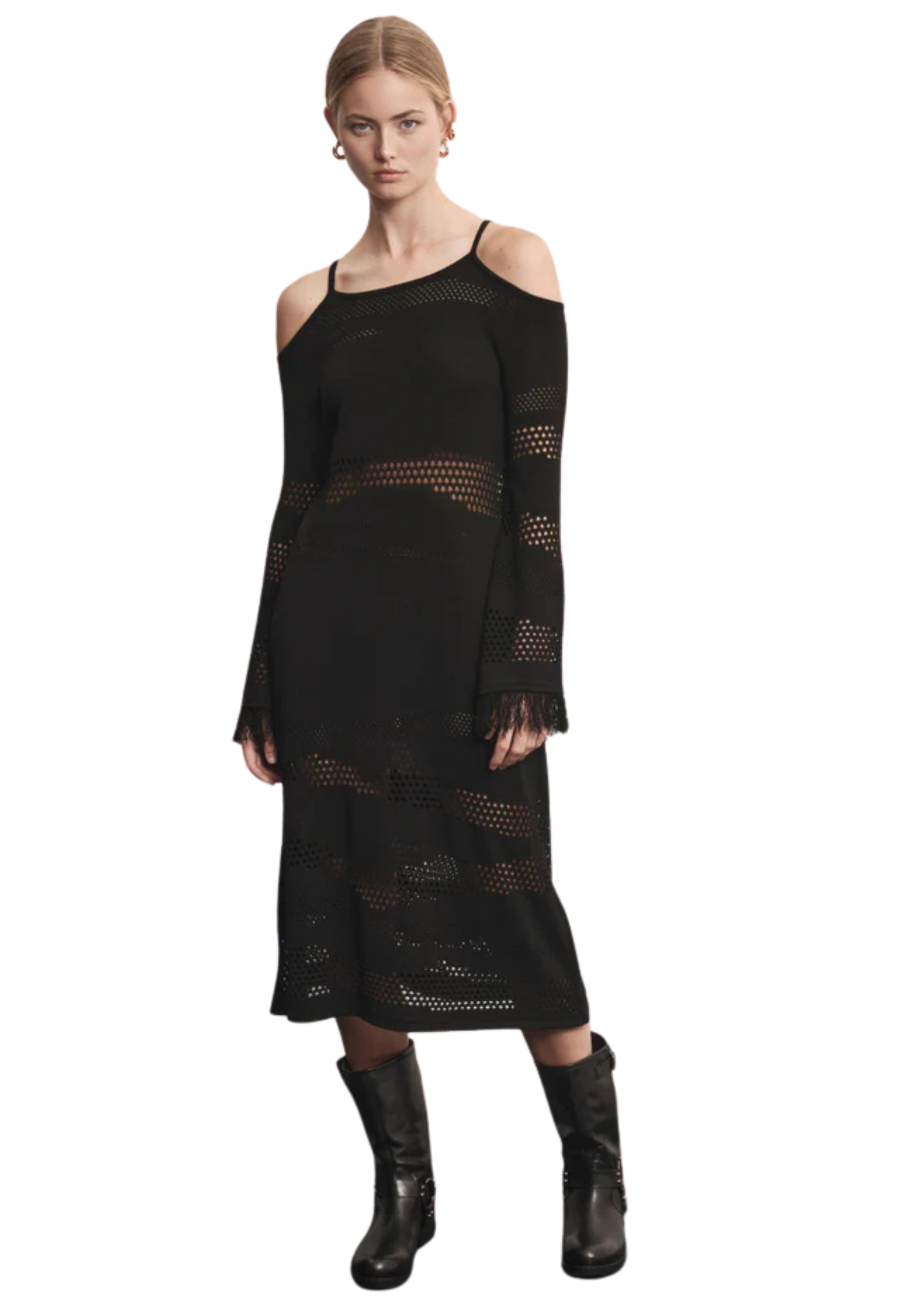 Akep Women's Dress  Zebra Effect In Black