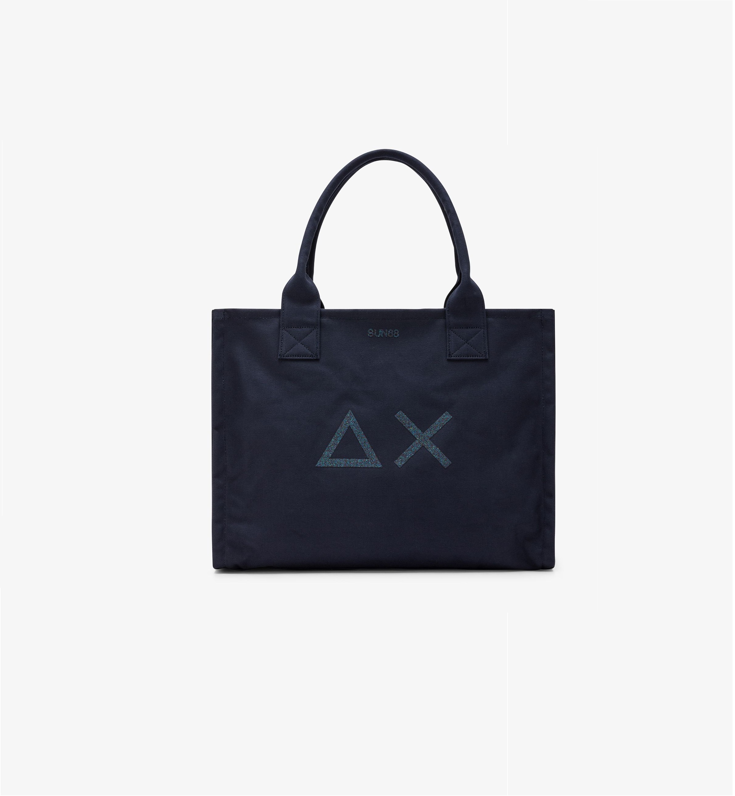 Sac a provisions Femme Sun68 Grande Cali en toile de coton bleu marine