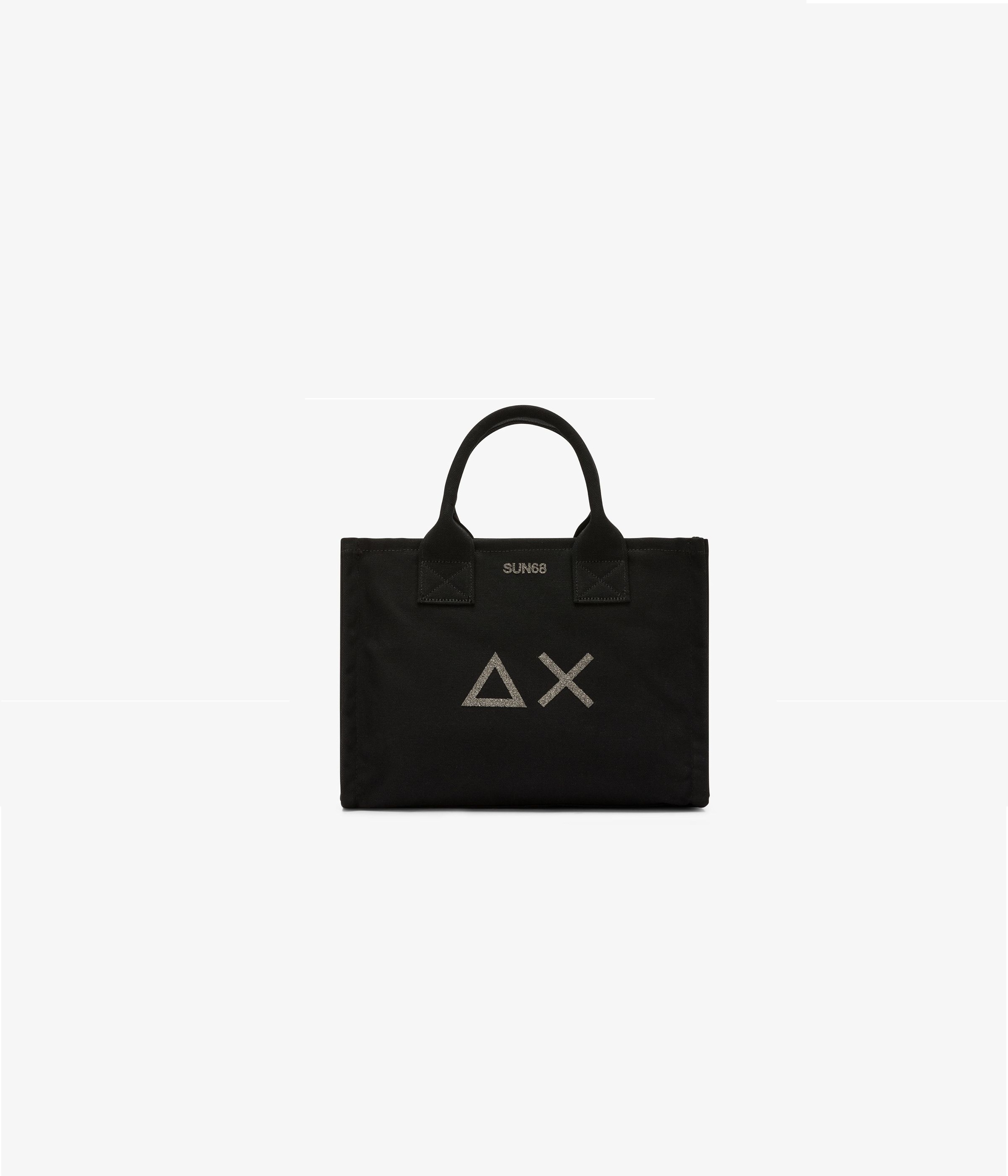 Sac a provisions Femme Sun68 Moyenne toile de coton noir