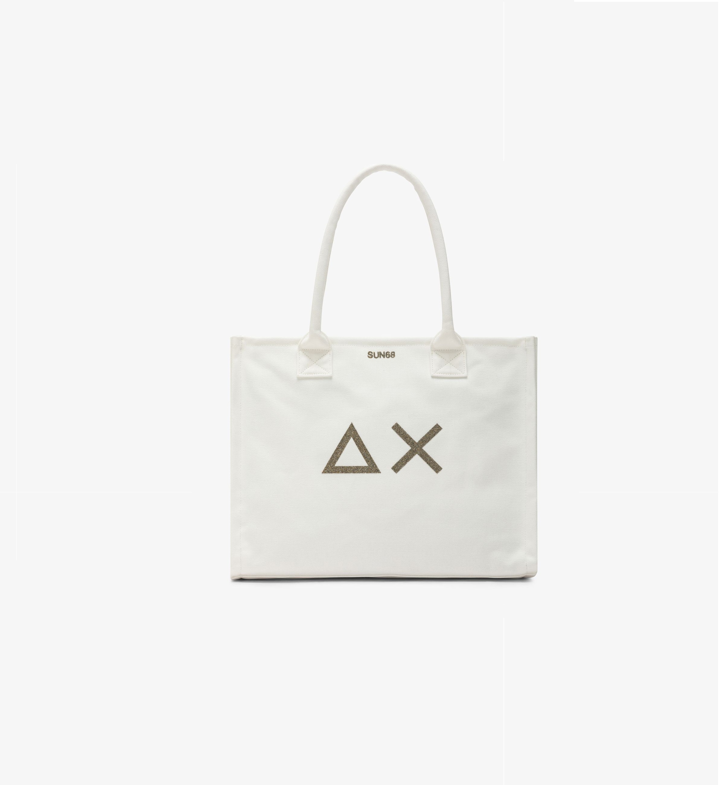 Sac a provisions Femme Sun68 Grand Cali en toile de coton blanc