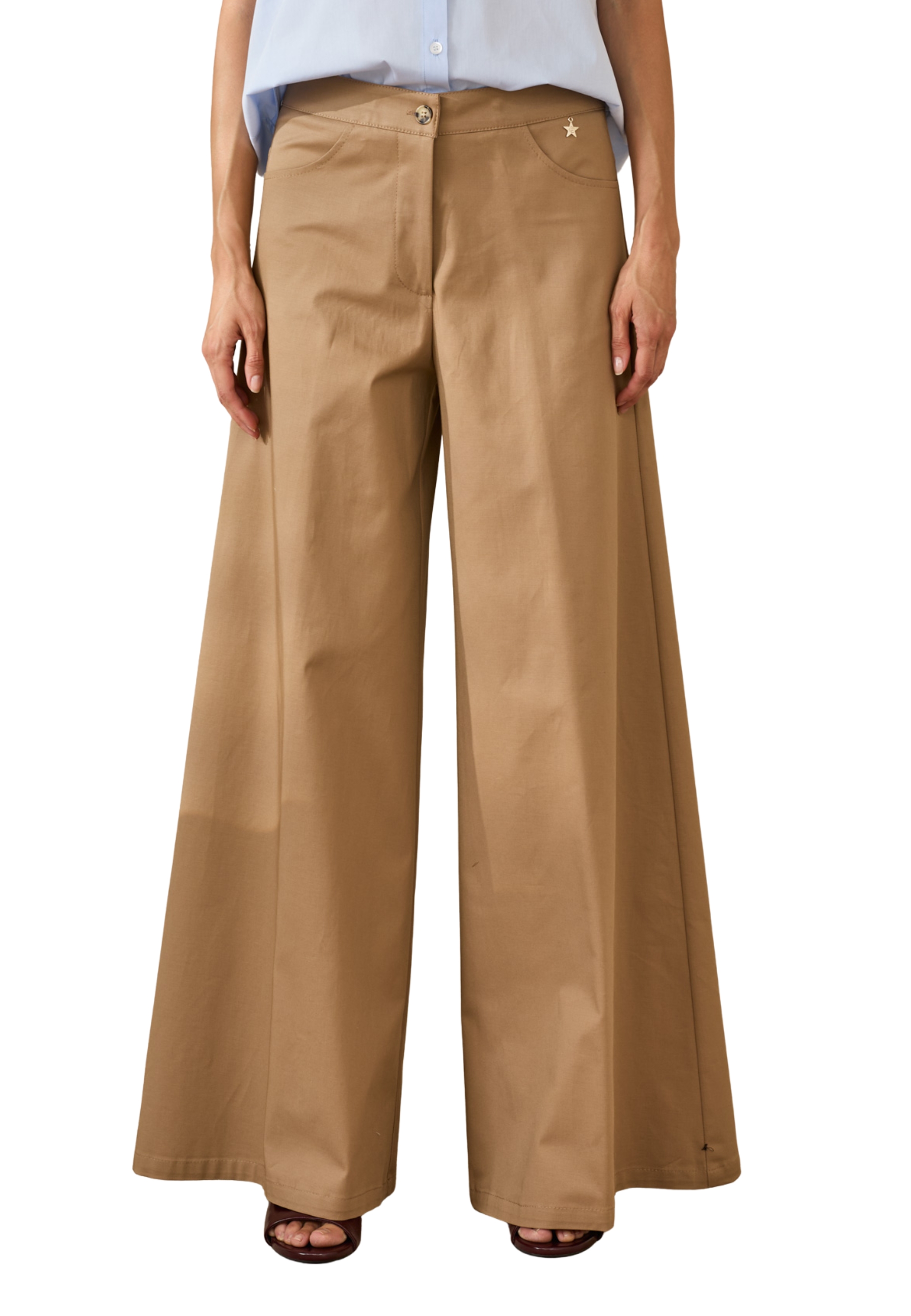PANTALONE Donna GAMBA LARGA