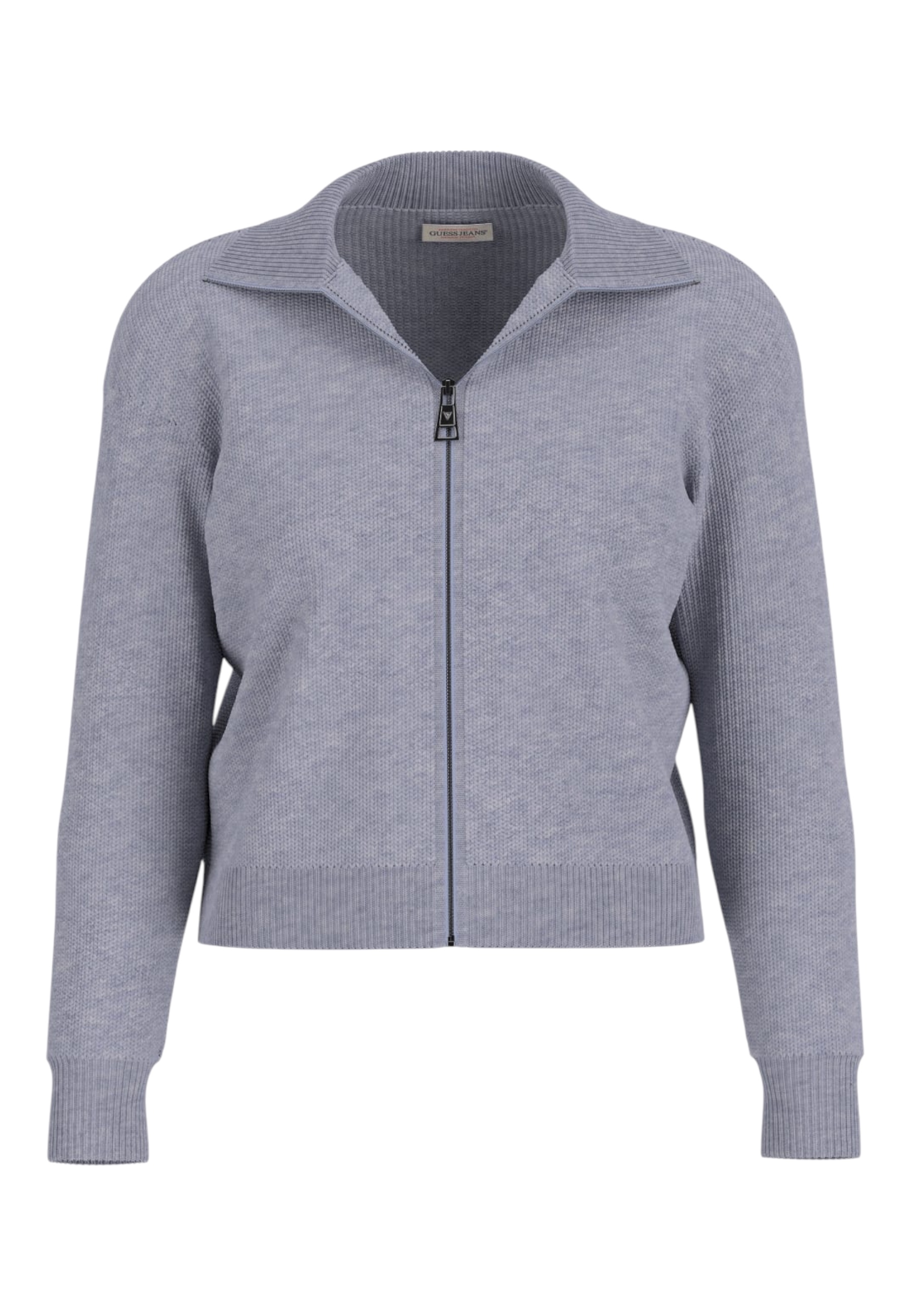 Guess Jeans Cardigan Full Zip Woman  In Gray