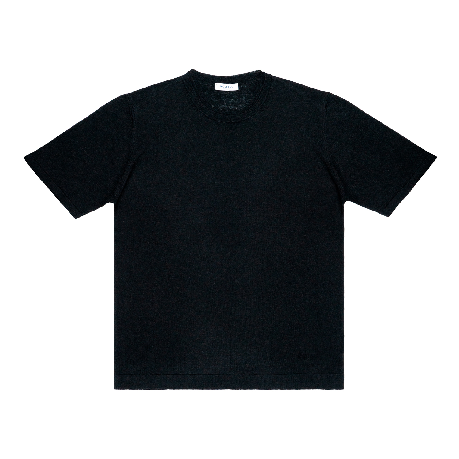 T-shirt Paricollo Lino Nero MM