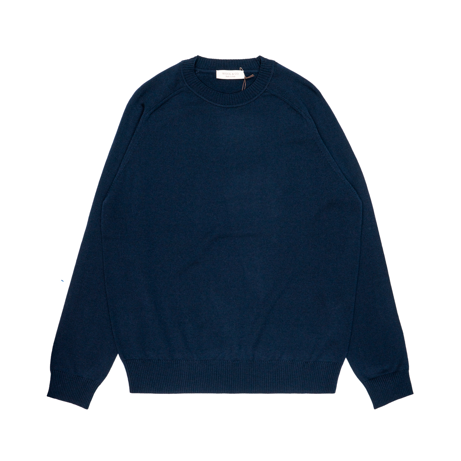 Wool-co Men's Sweater Wool & Co Paricollo M/sella In Blue
