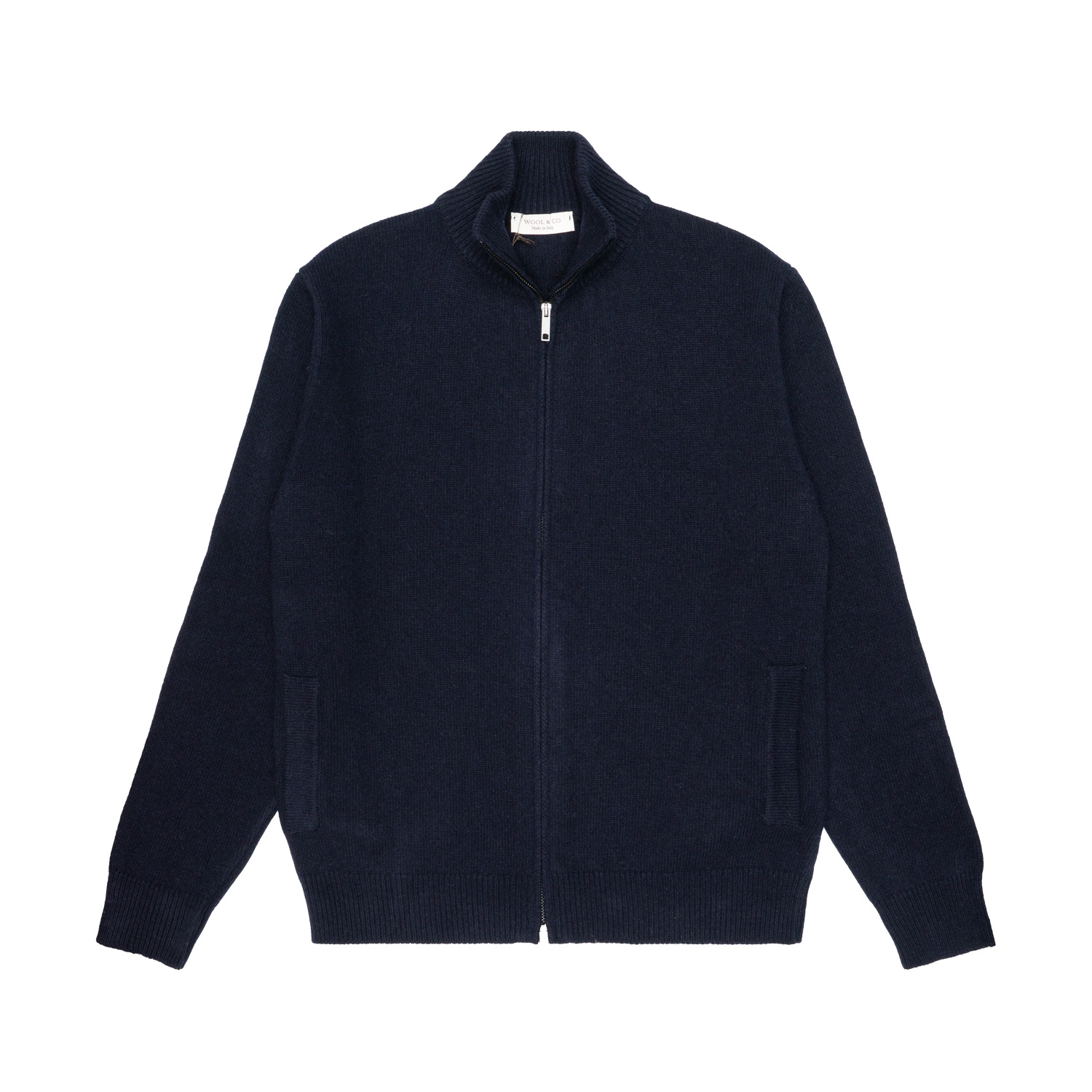Cardigan Man Wool & Co Full Zip Navy