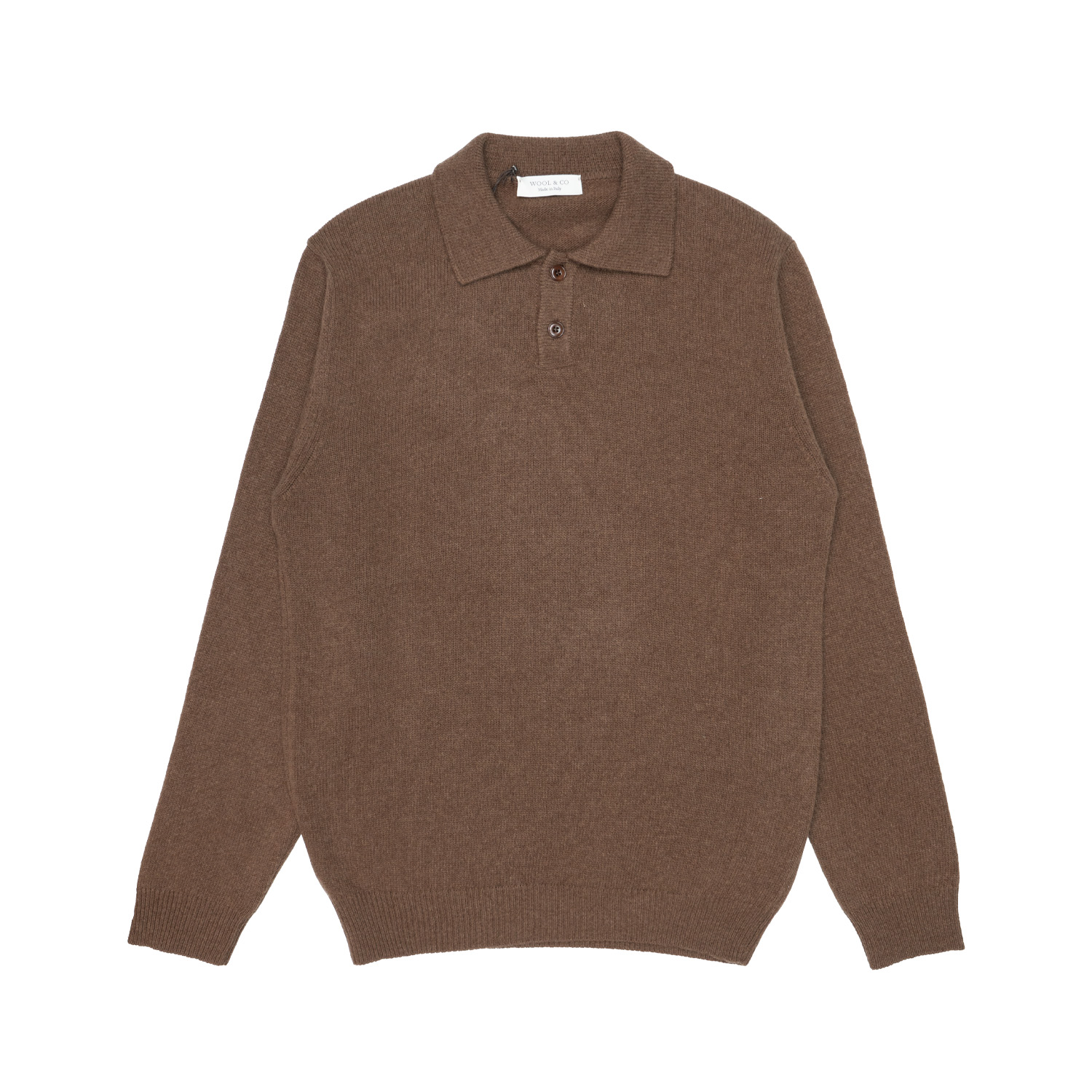 Polo Uomo Wool & Co Maglia 2 Bot. Brown 