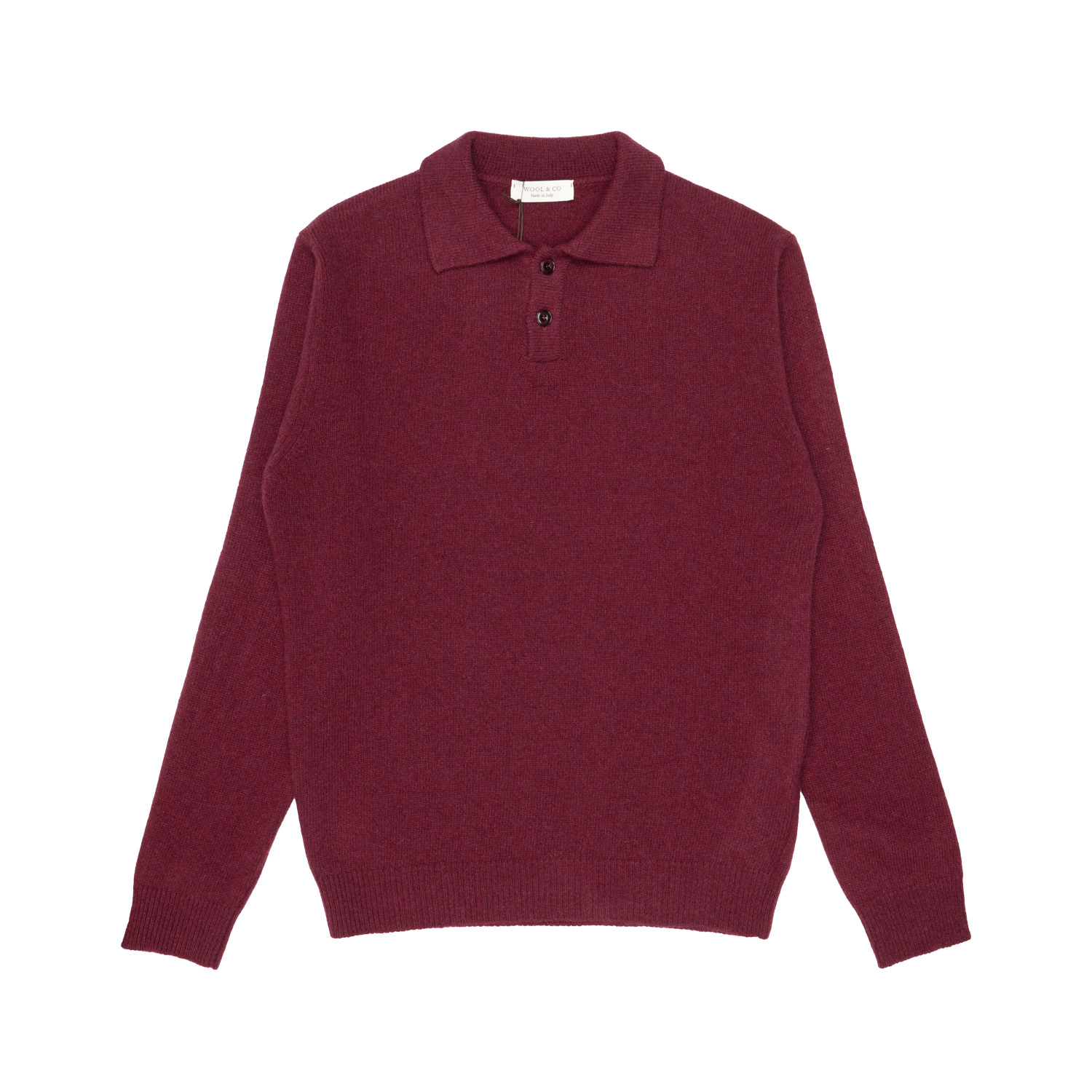 Polo Uomo Wool & Co Maglia 2 Bot. Wine 