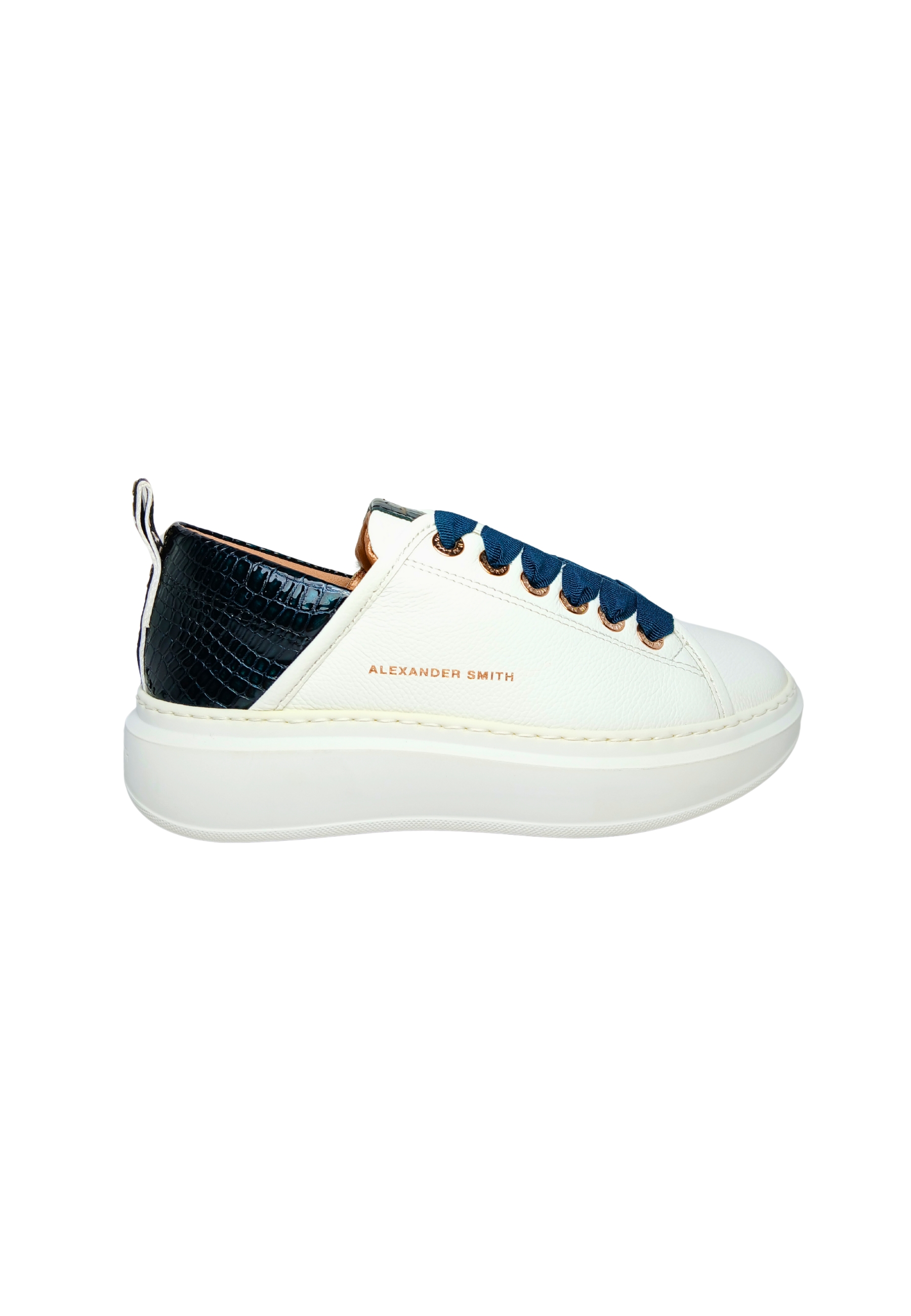 Alexander Smith Women's Shoes  Sneakers Wembley Woman, White Dark Green In White