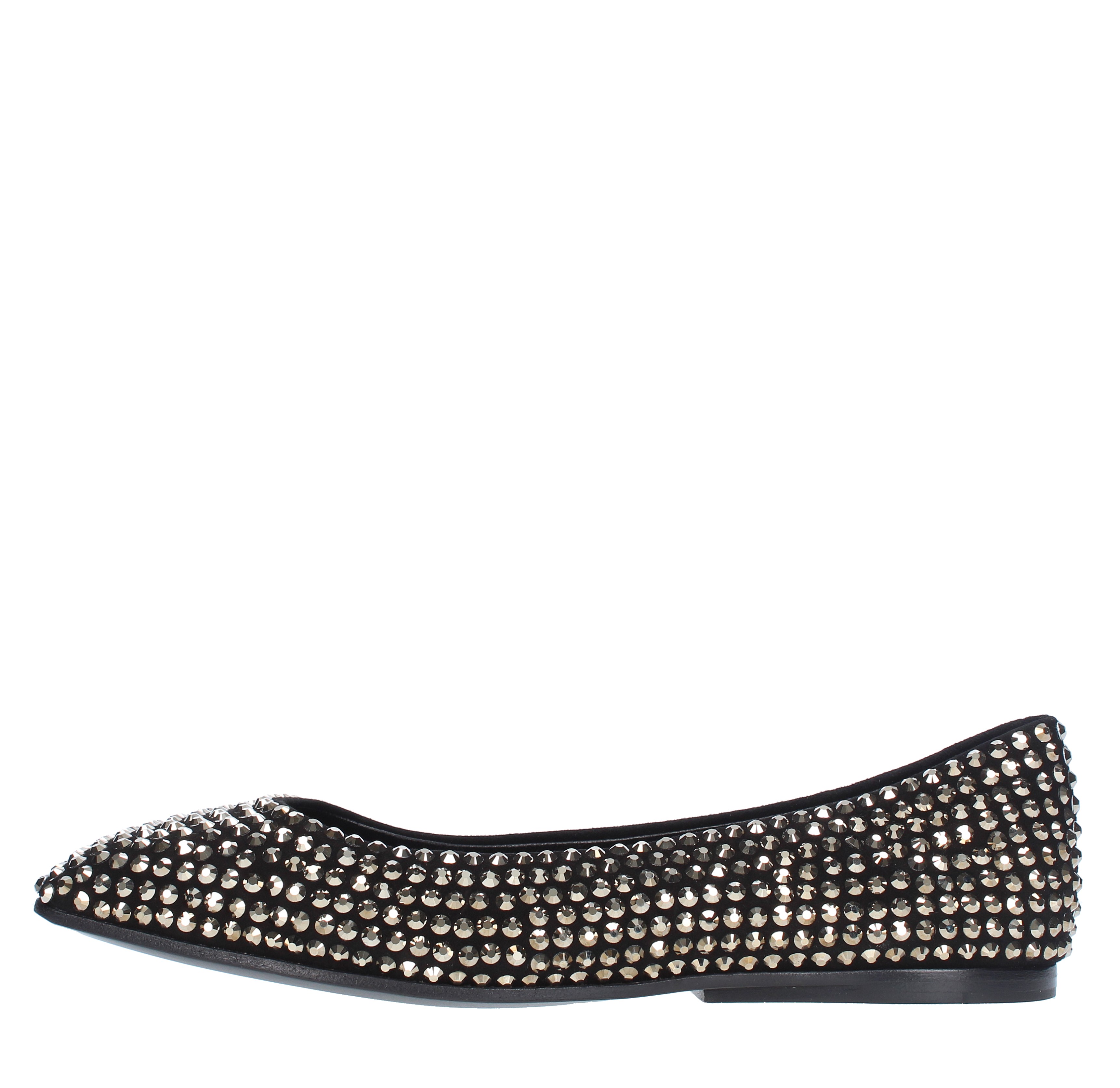 Eddy Daniele Flat Shoes Black In White