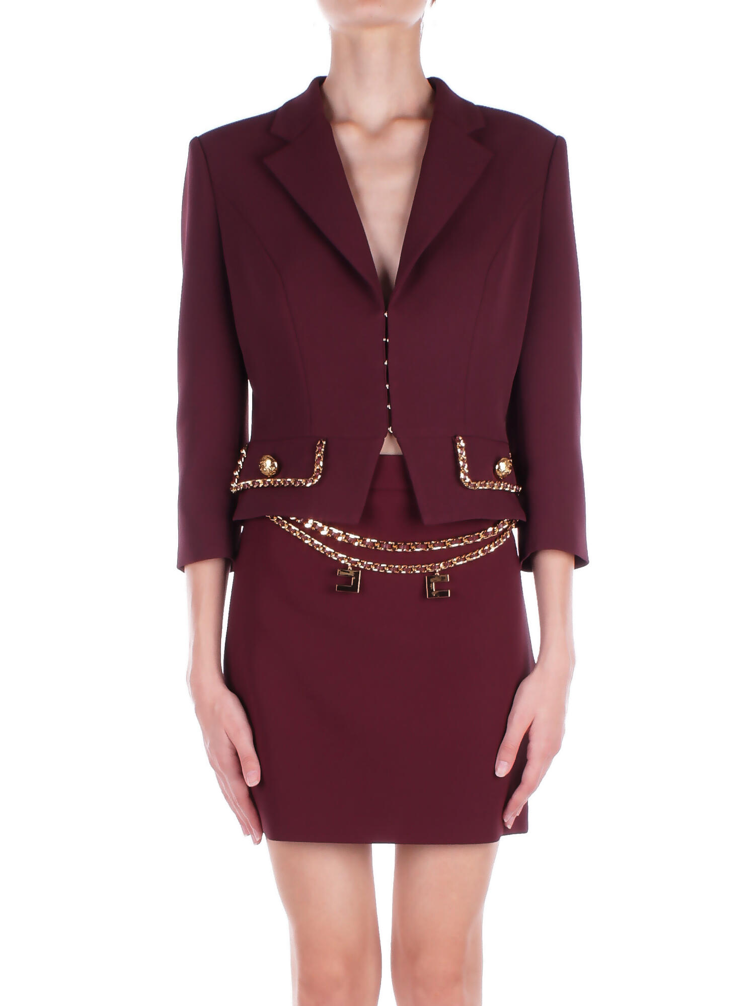 Elisabetta Franchi Jackets Bordeaux