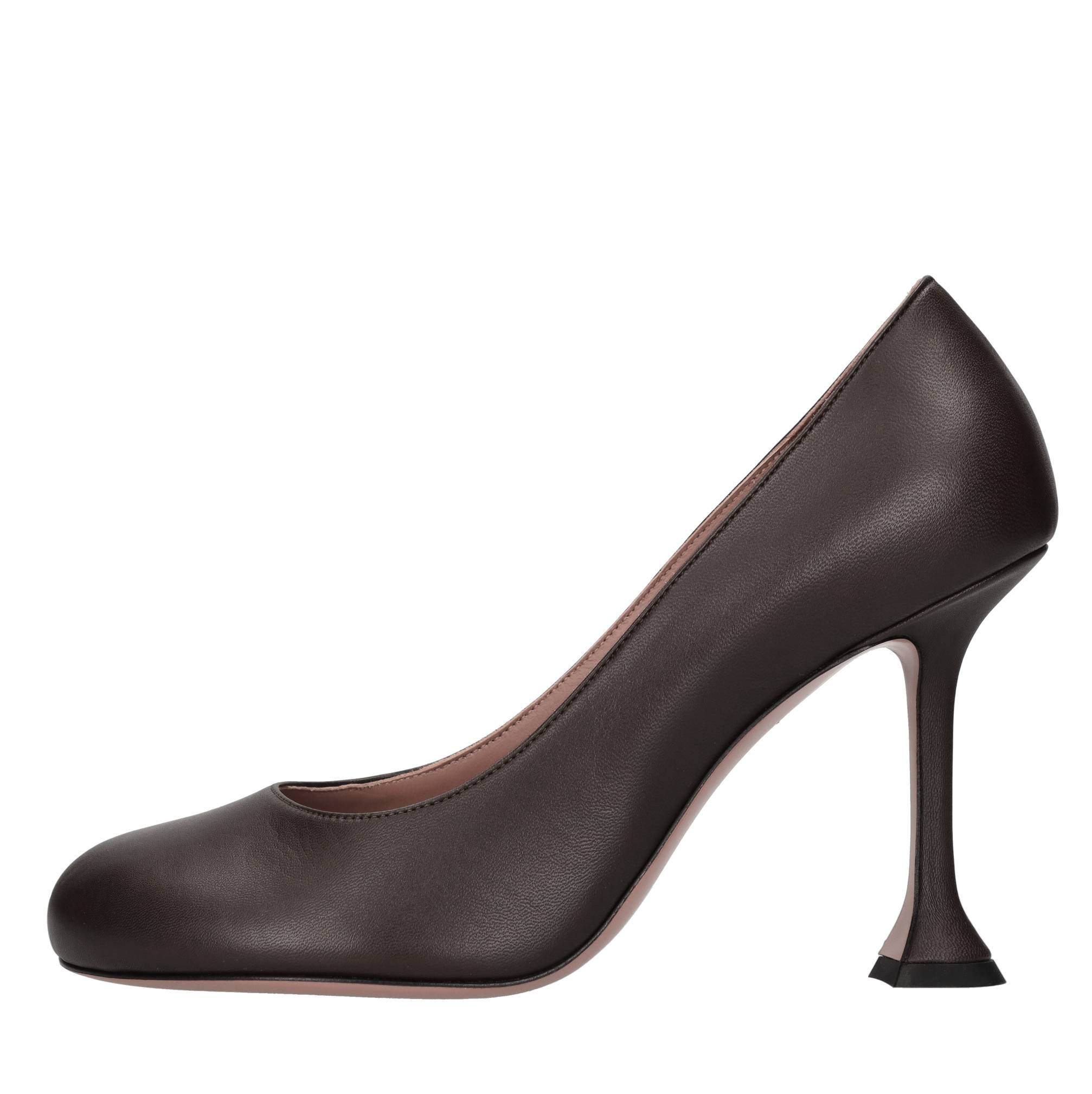 Amina Muaddi With Heel Brown