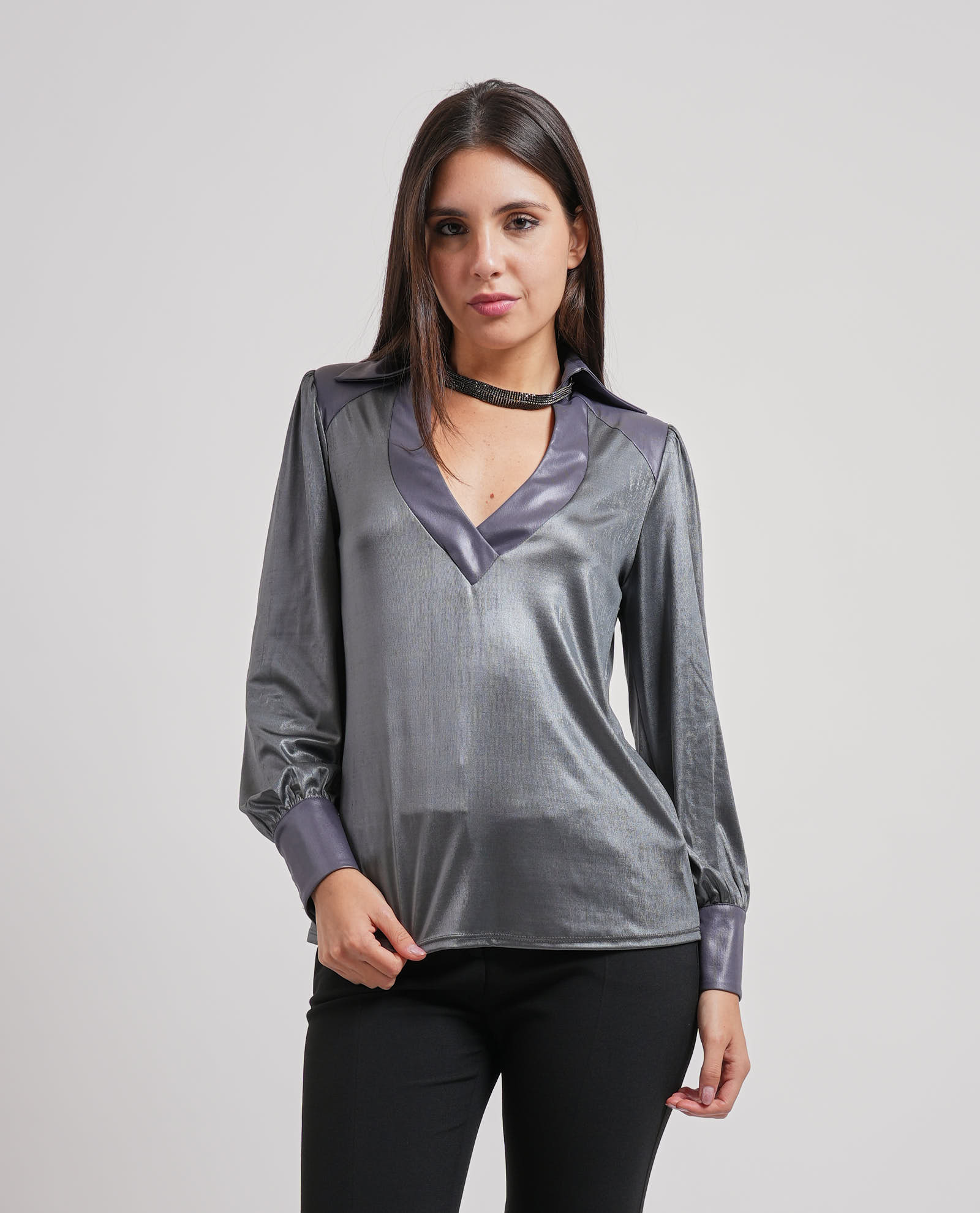 Edas T-shirt en Polo Grigio