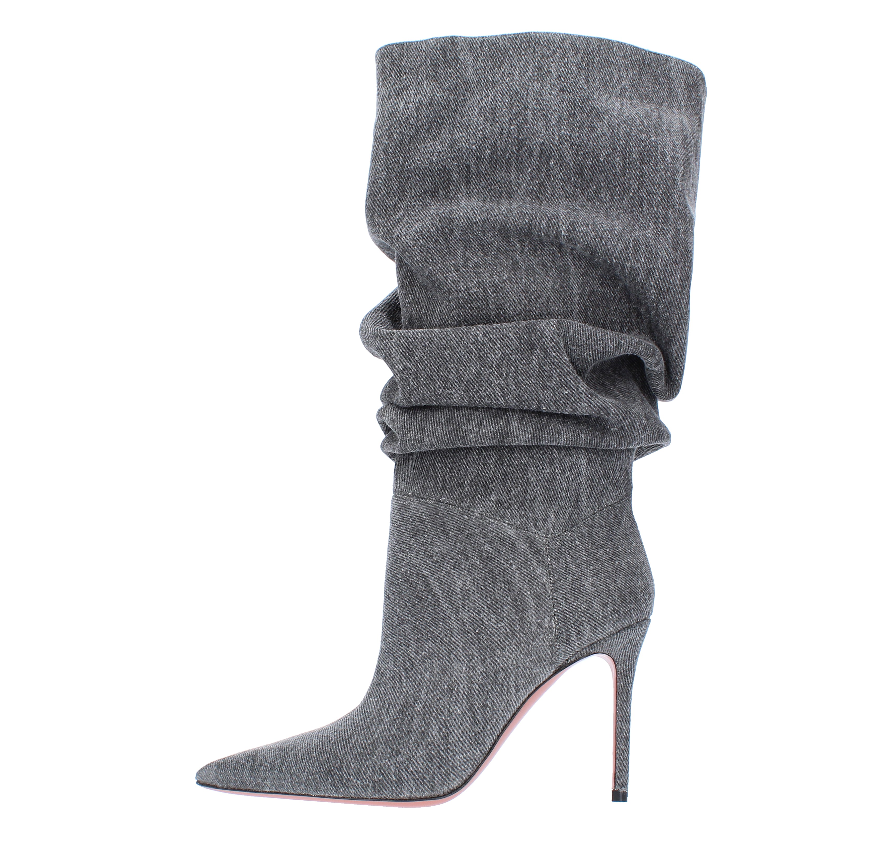 Amina Muaddi Boots Denim