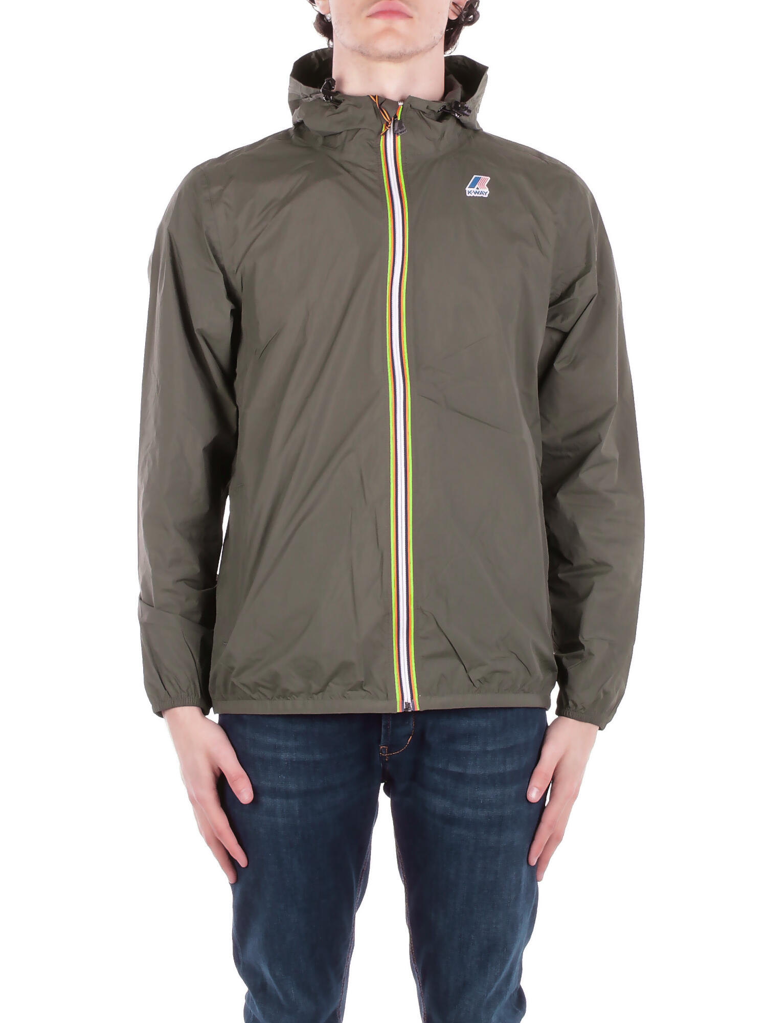 K-way Coats In Green Black Verde