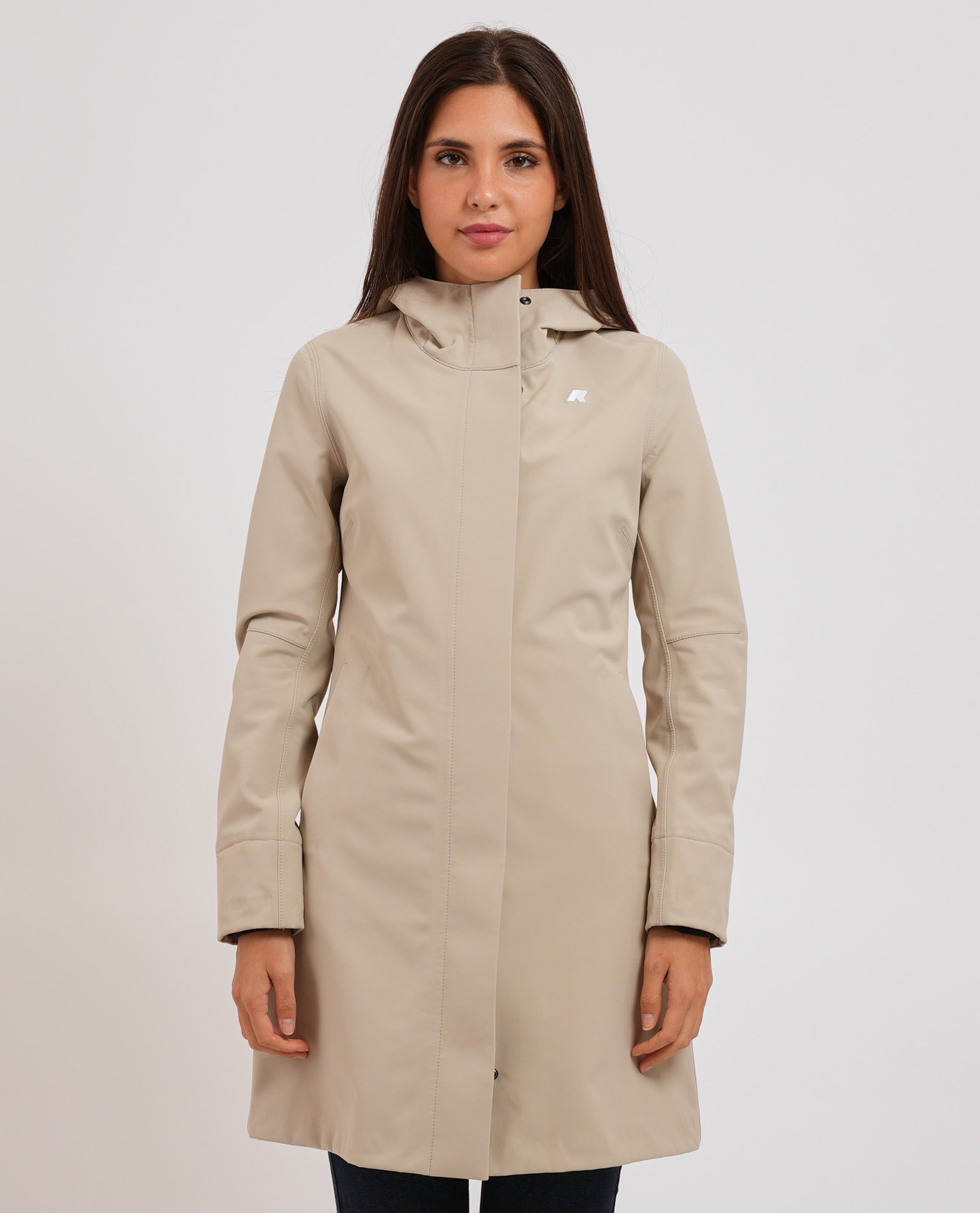 K-way Coats In Beige Chari