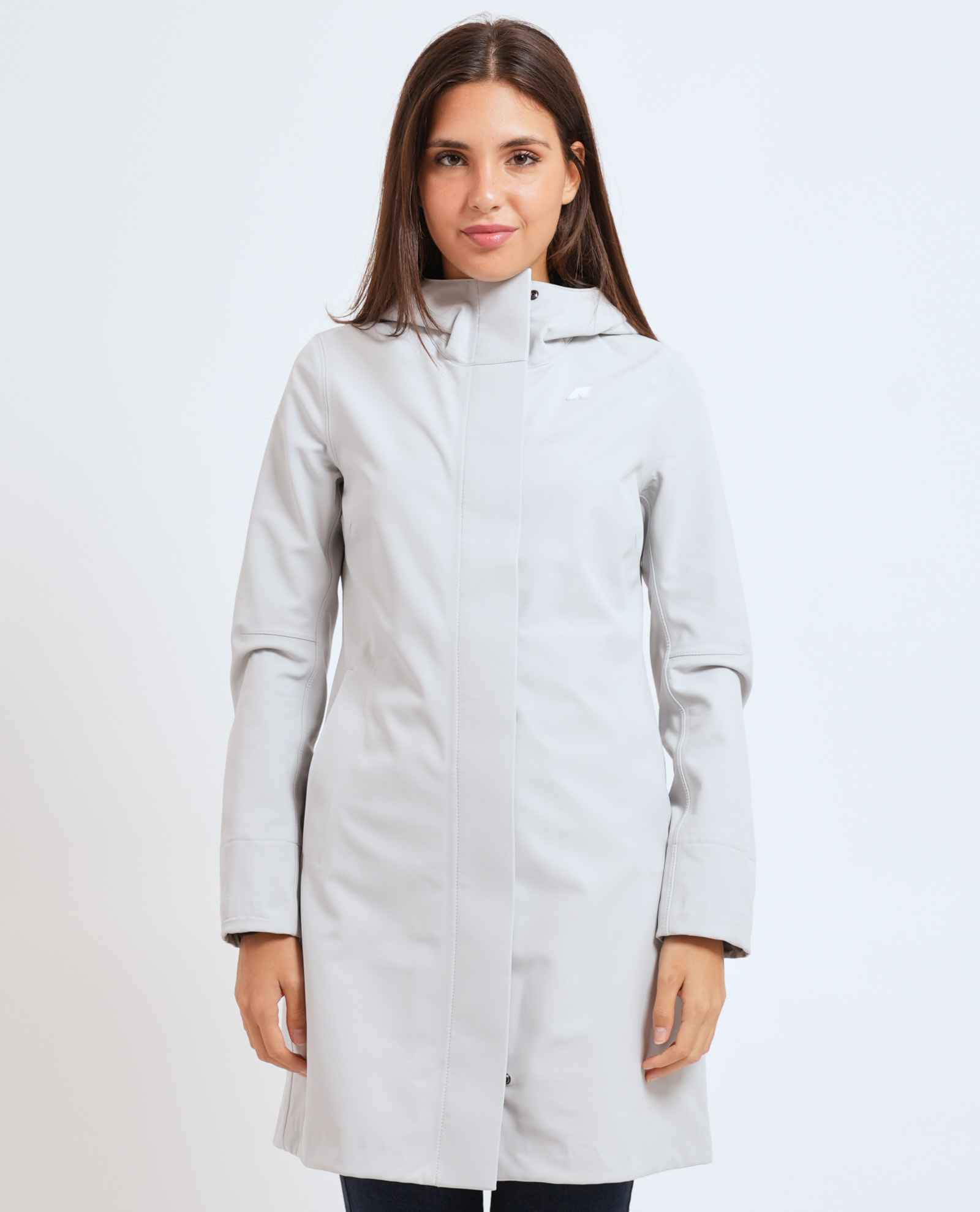 K-way Coats In Grigio Metallici E Grigi