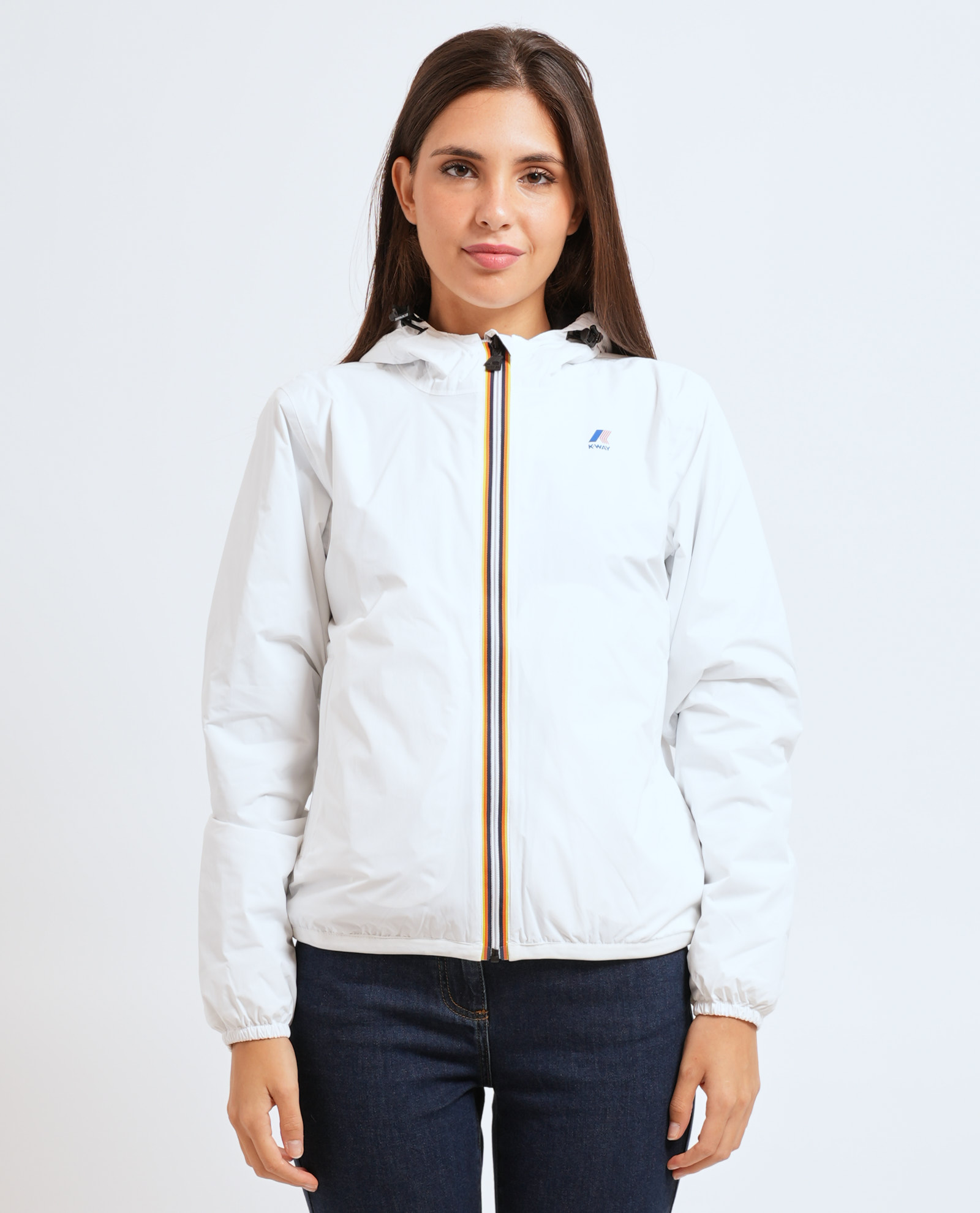 K-way Coats In Bianco Neutri