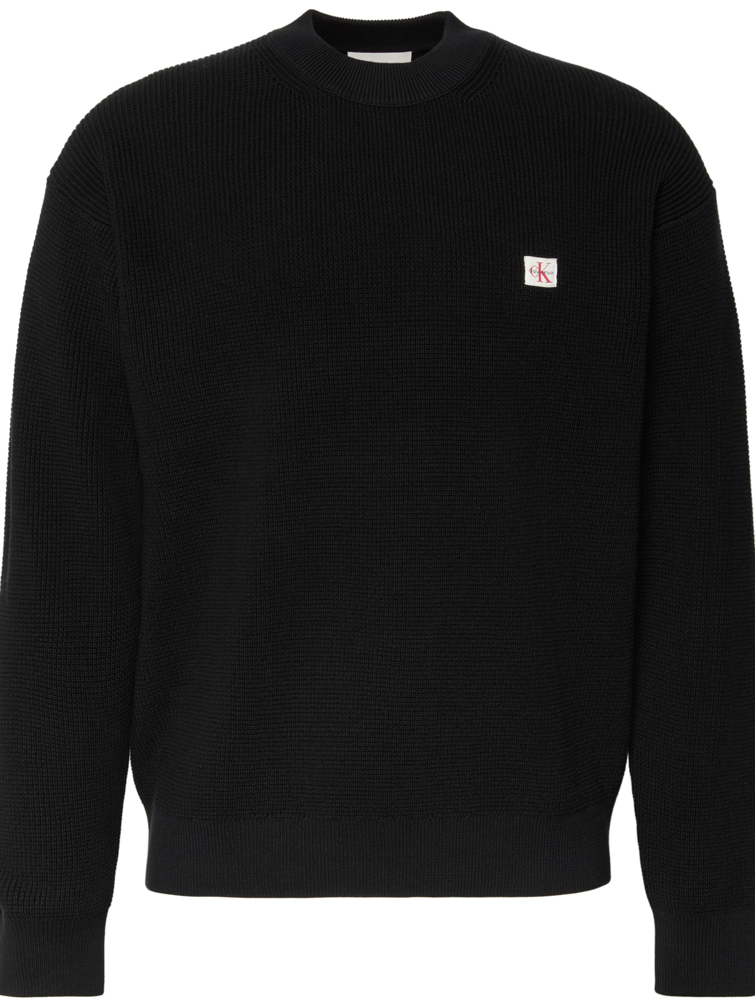 Strickpullover mit Label-Patch