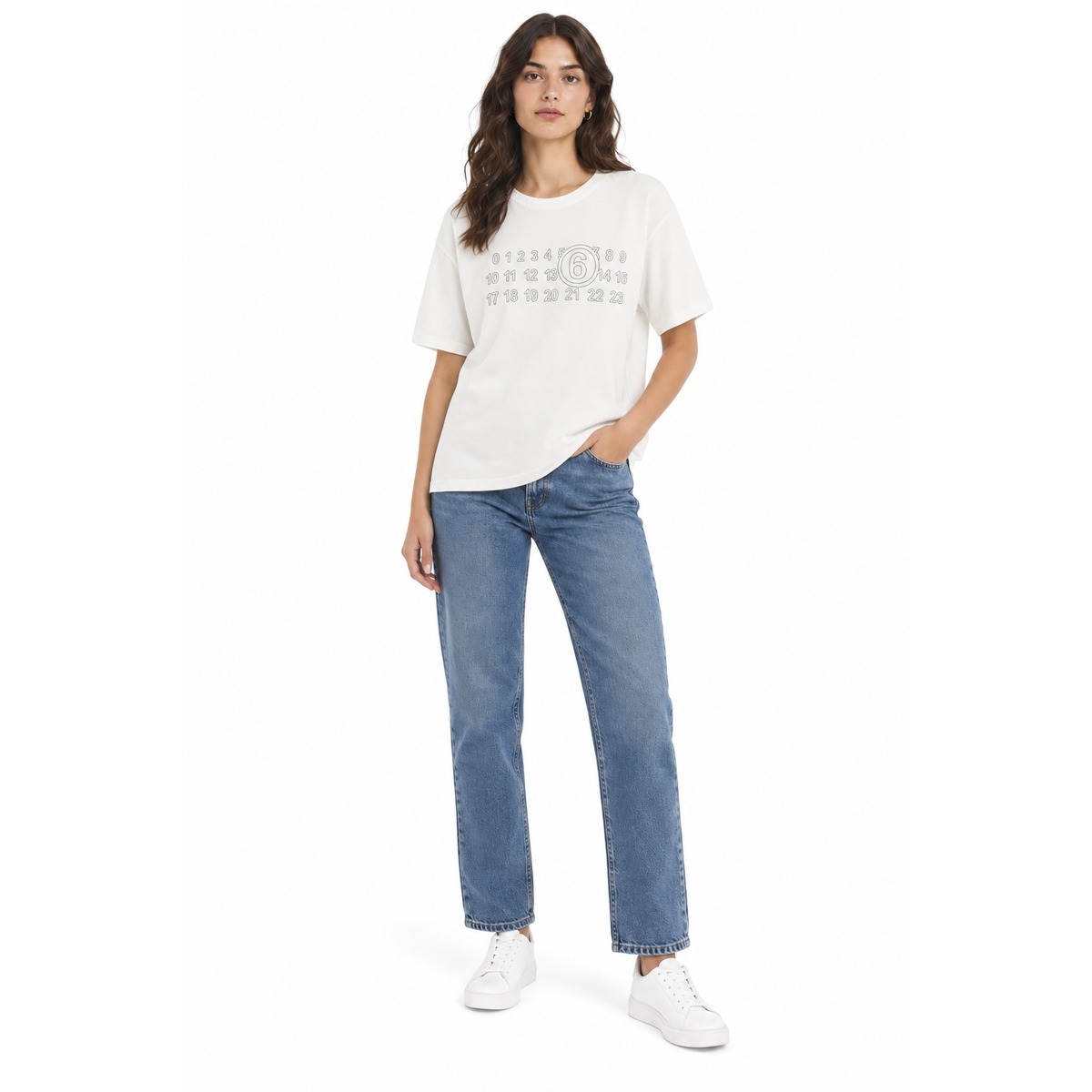 mm6 Maison Margiela T-shirt en Polo Bianco