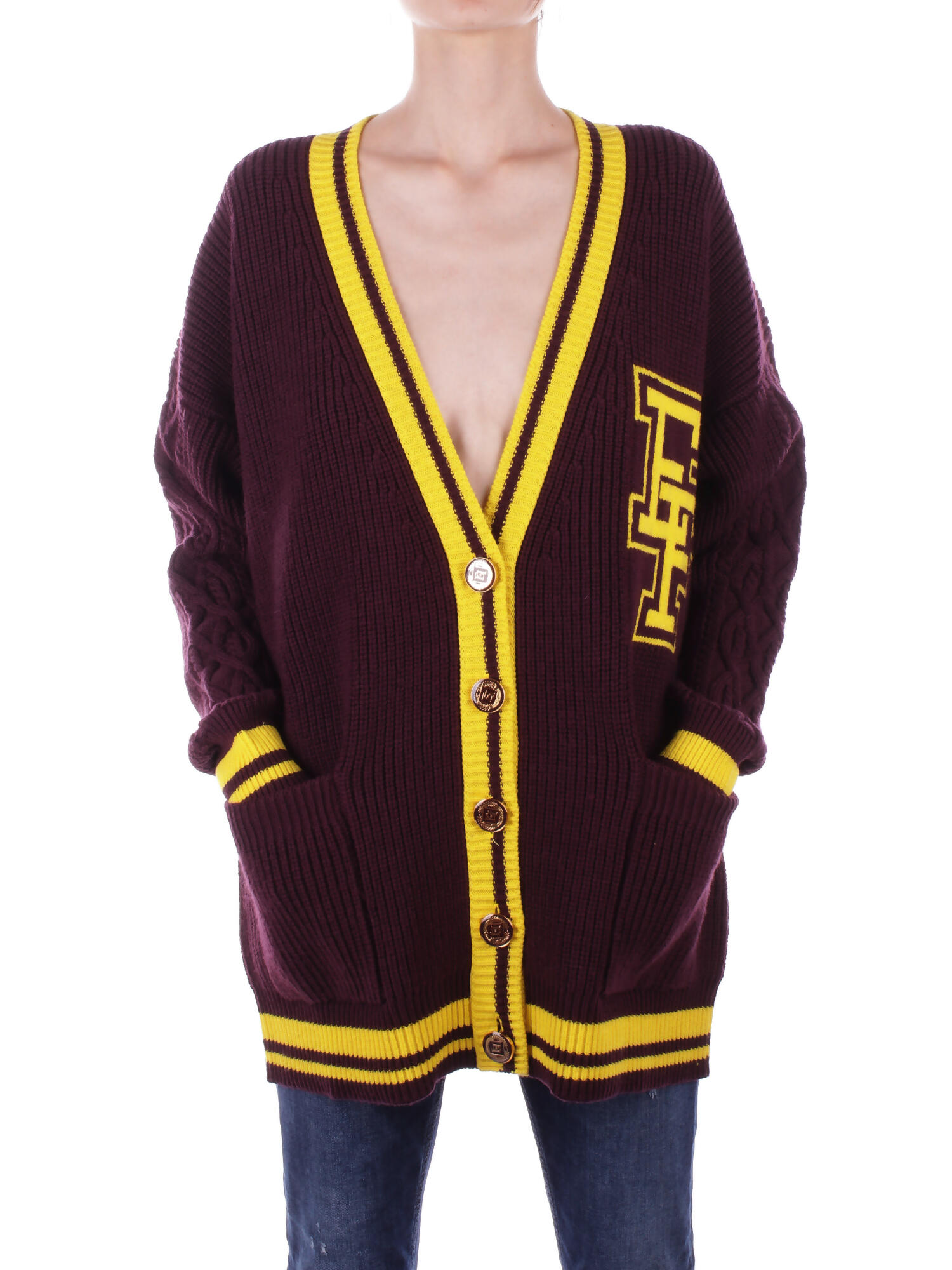 Elisabetta Franchi Sweaters Bordeaux