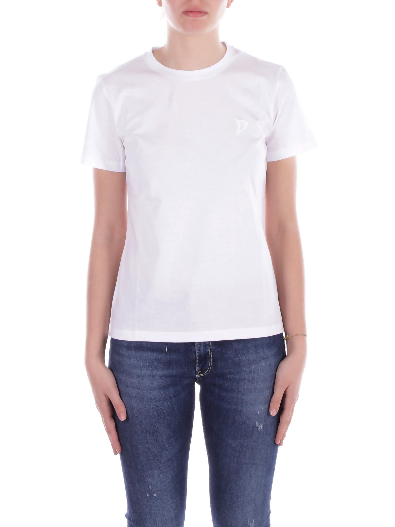 Dondup T-shirt In Bianco Bianco