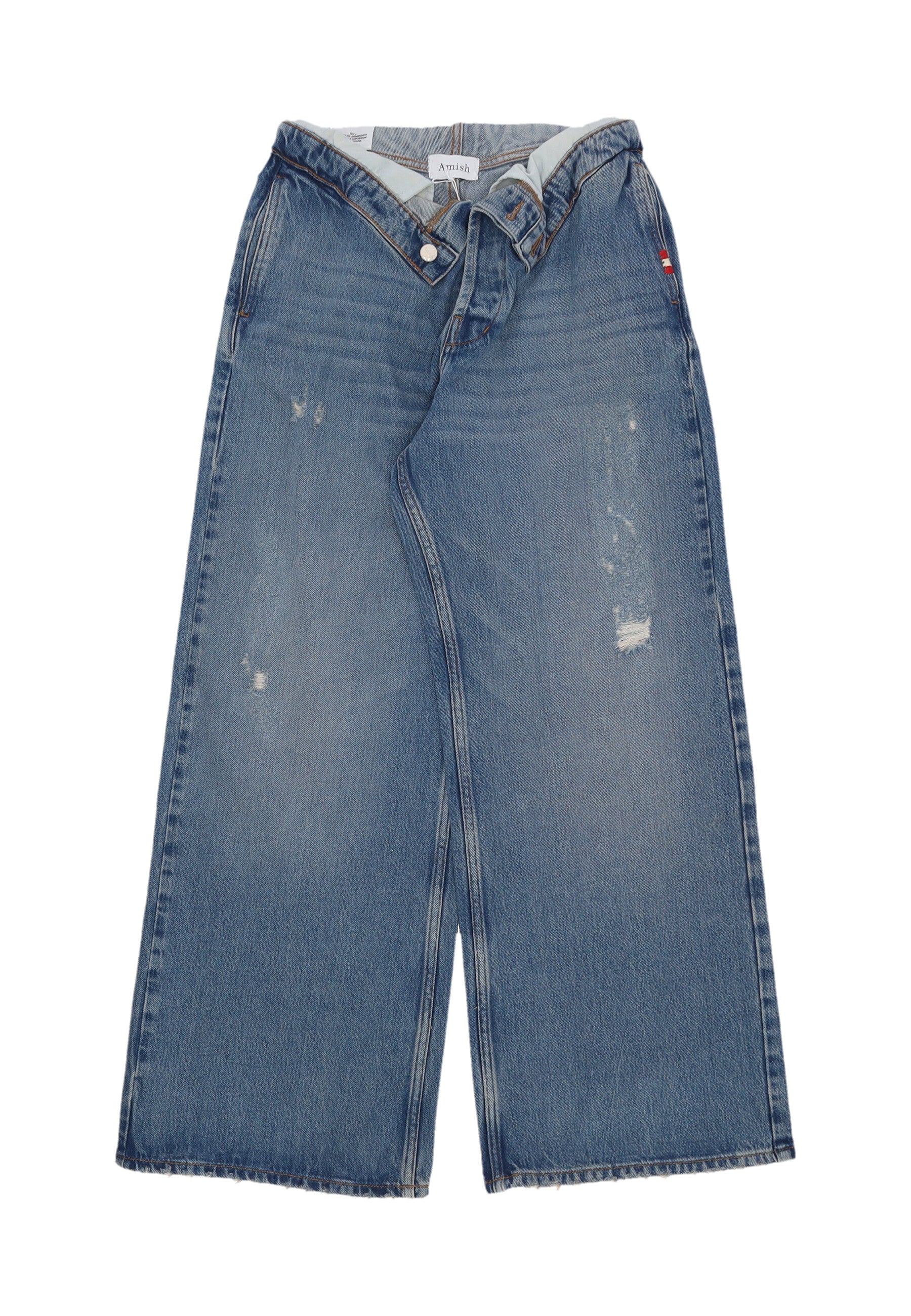 Jeans Frau W Roll Up Jeans Denim